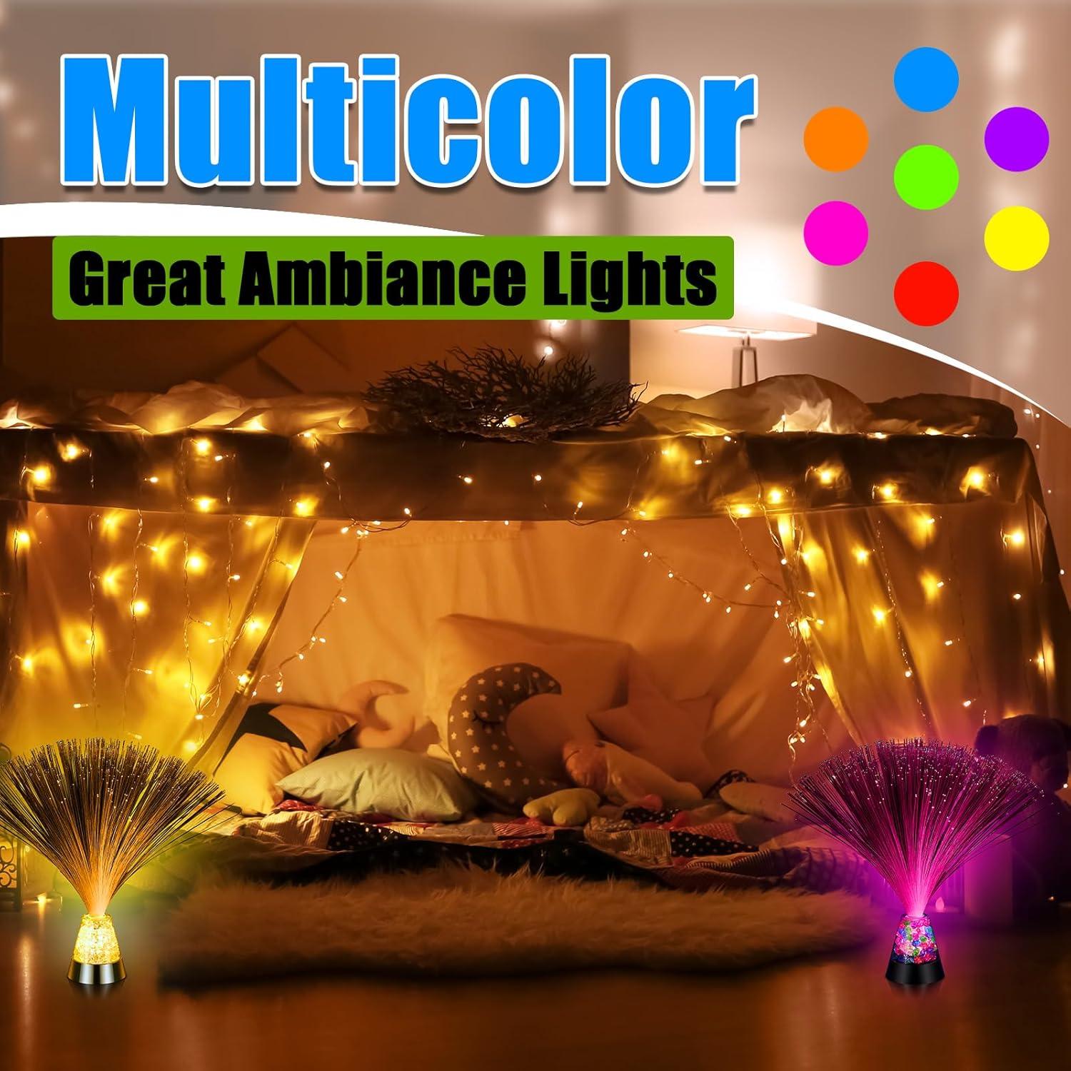 Lámpara de Fibra Óptica Retisee 4 Piezas 36 cm USB Batería