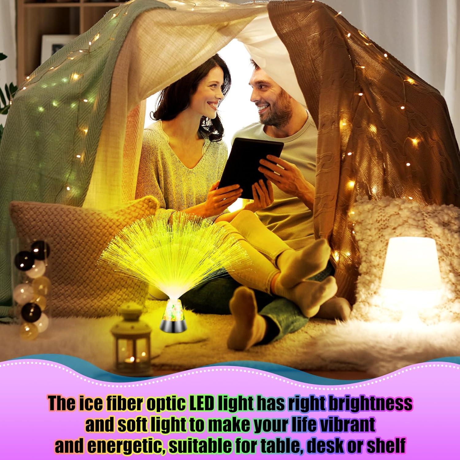 Lámpara de Fibra Óptica LED Tuanse 2 Paquetes 34 cm Control Remoto