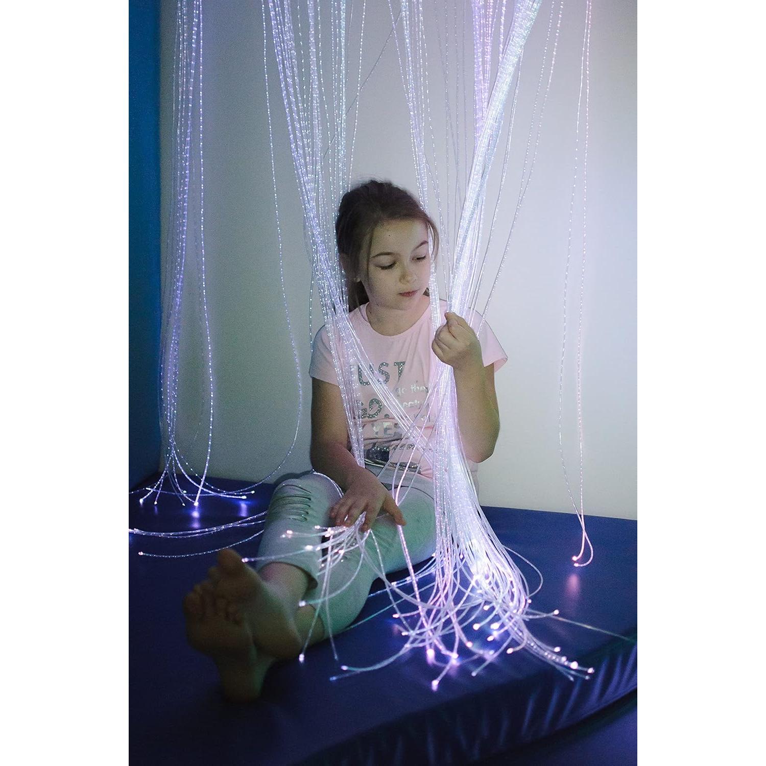 Cortina de Luz de Fibra Óptica Playlearn 100 Cuerdas 106x244 cm