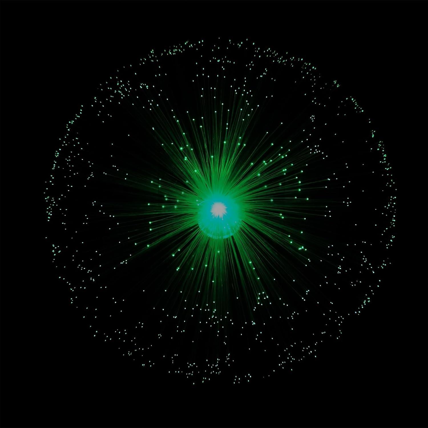 Lámpara de fibra óptica JALORDE 33cm con base de cristales