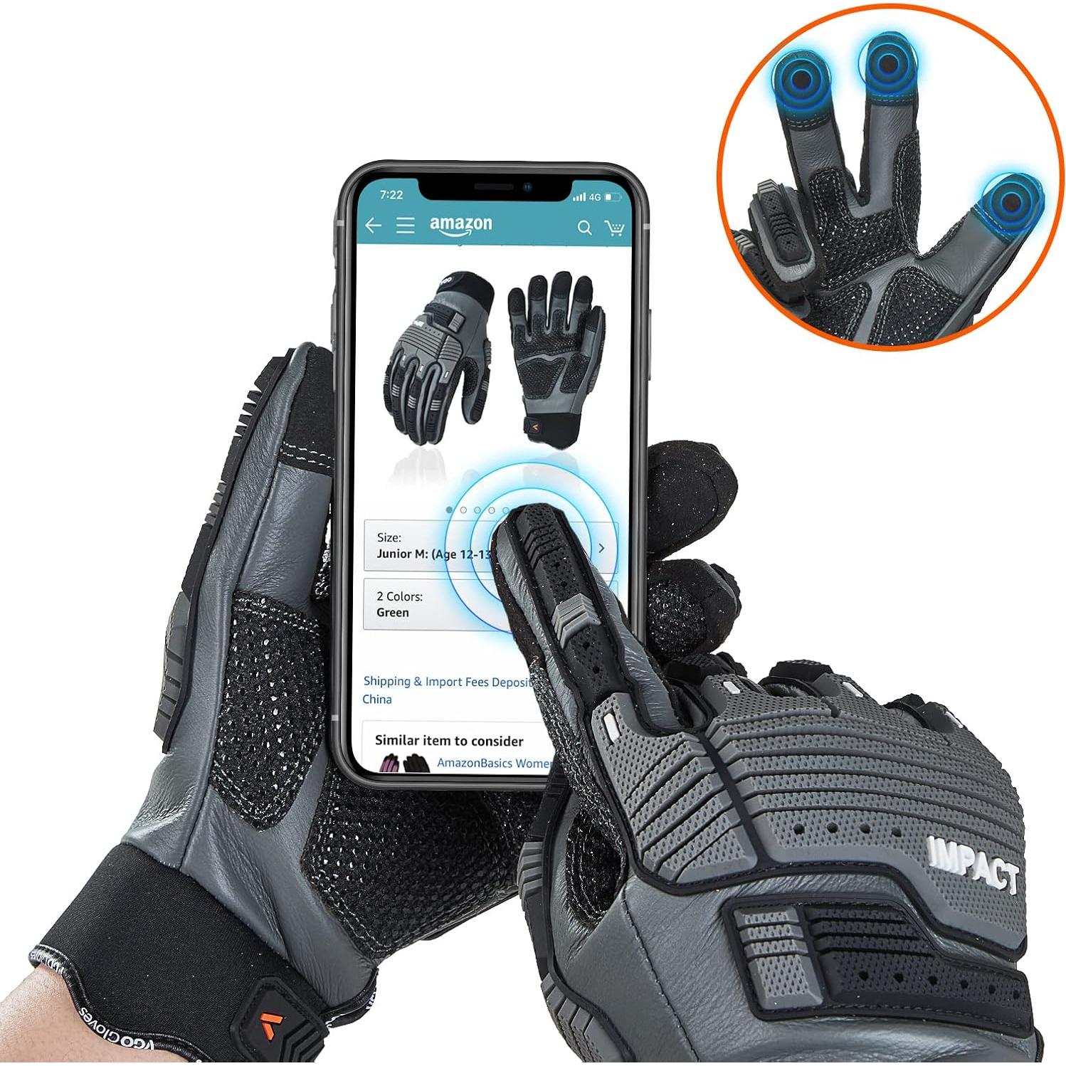 Guantes de Trabajo Vgo CA7722WR de Cuero Resistente
