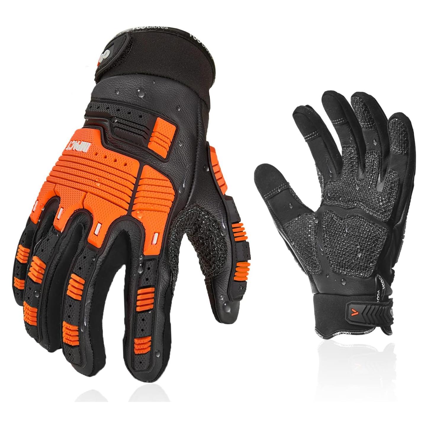 Guantes de Trabajo Vgo CA7722WR de Cuero Resistente al Agua