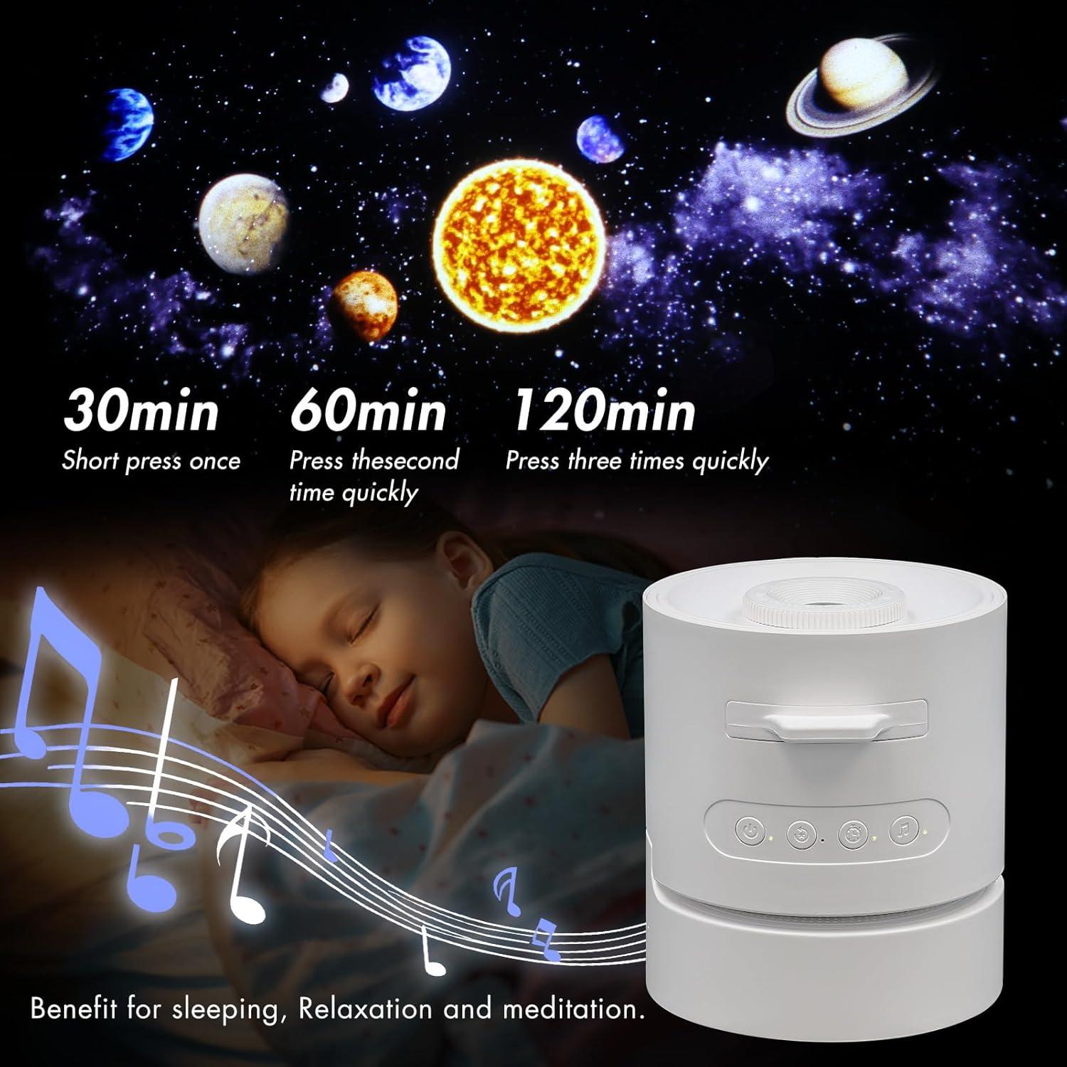 Proyector de Luz Nocturna Planetario HYAMVOR S02 con Bluetooth