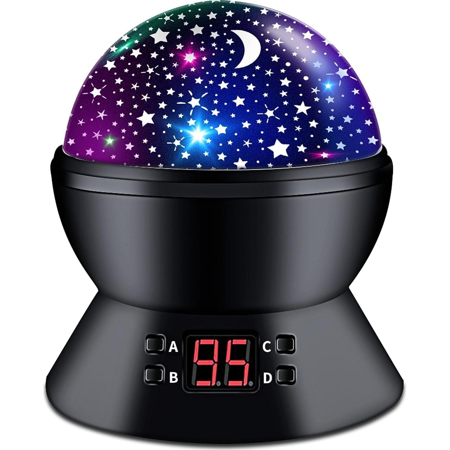 Proyector de Estrellas ANTEQI Luz Nocturna 15 cm Negro