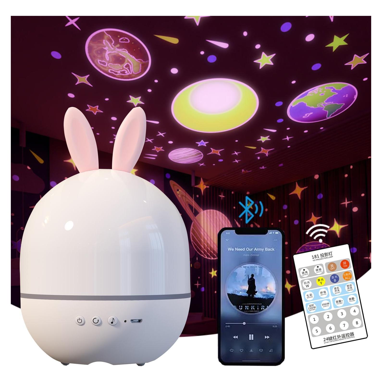 Proyector de Estrellas ELITUN Luz Nocturna para Niños 15 Películas