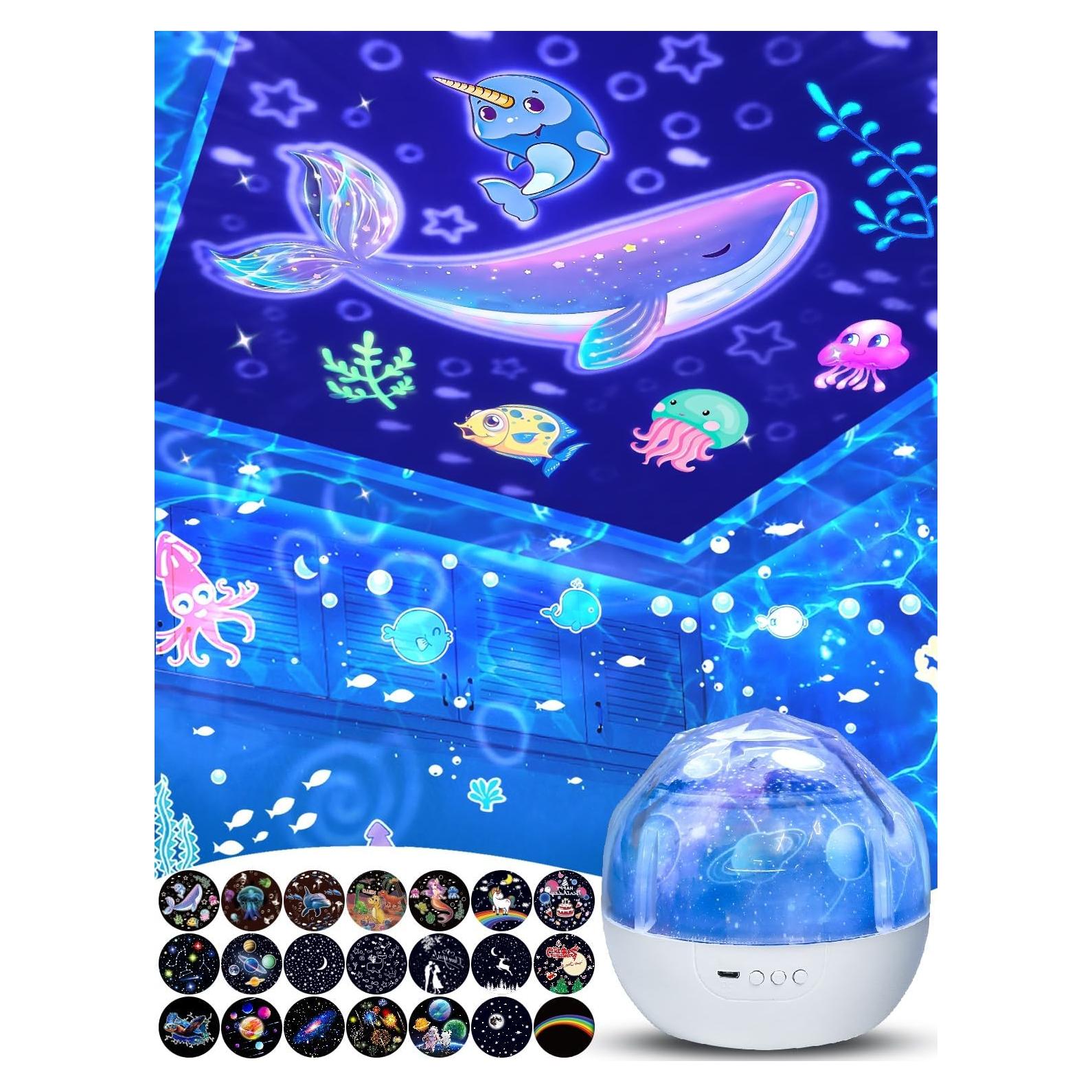 Proyector de Luz Nocturna Estelar EIGTHER 21 Películas 360°