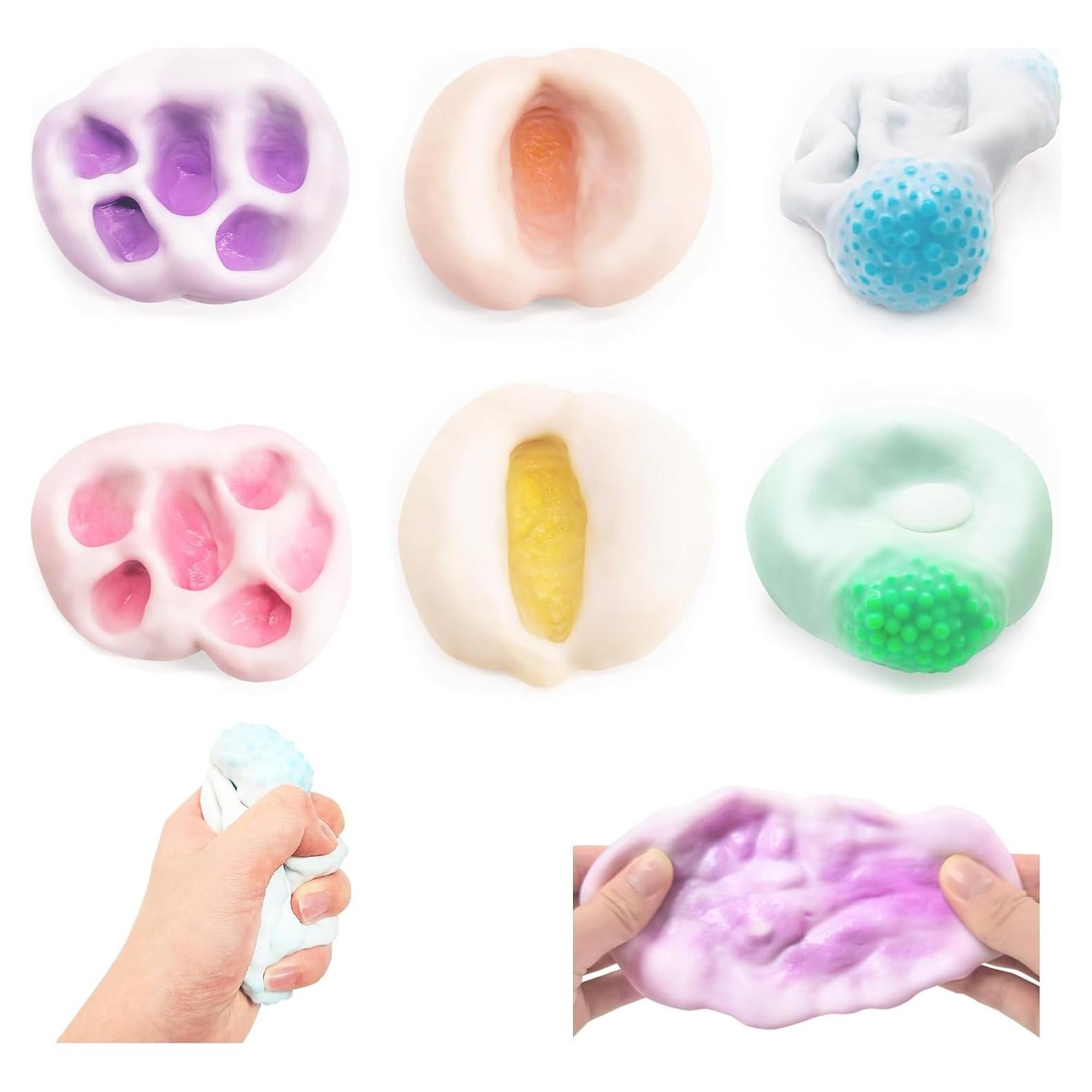 Paquete de 6 Pelotas Antiestrés Chicooan - 3 Texturas