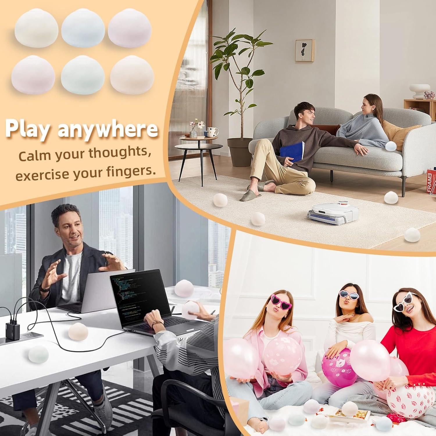 Paquete de 6 Pelotas Antiestrés Chicooan - 3 Texturas