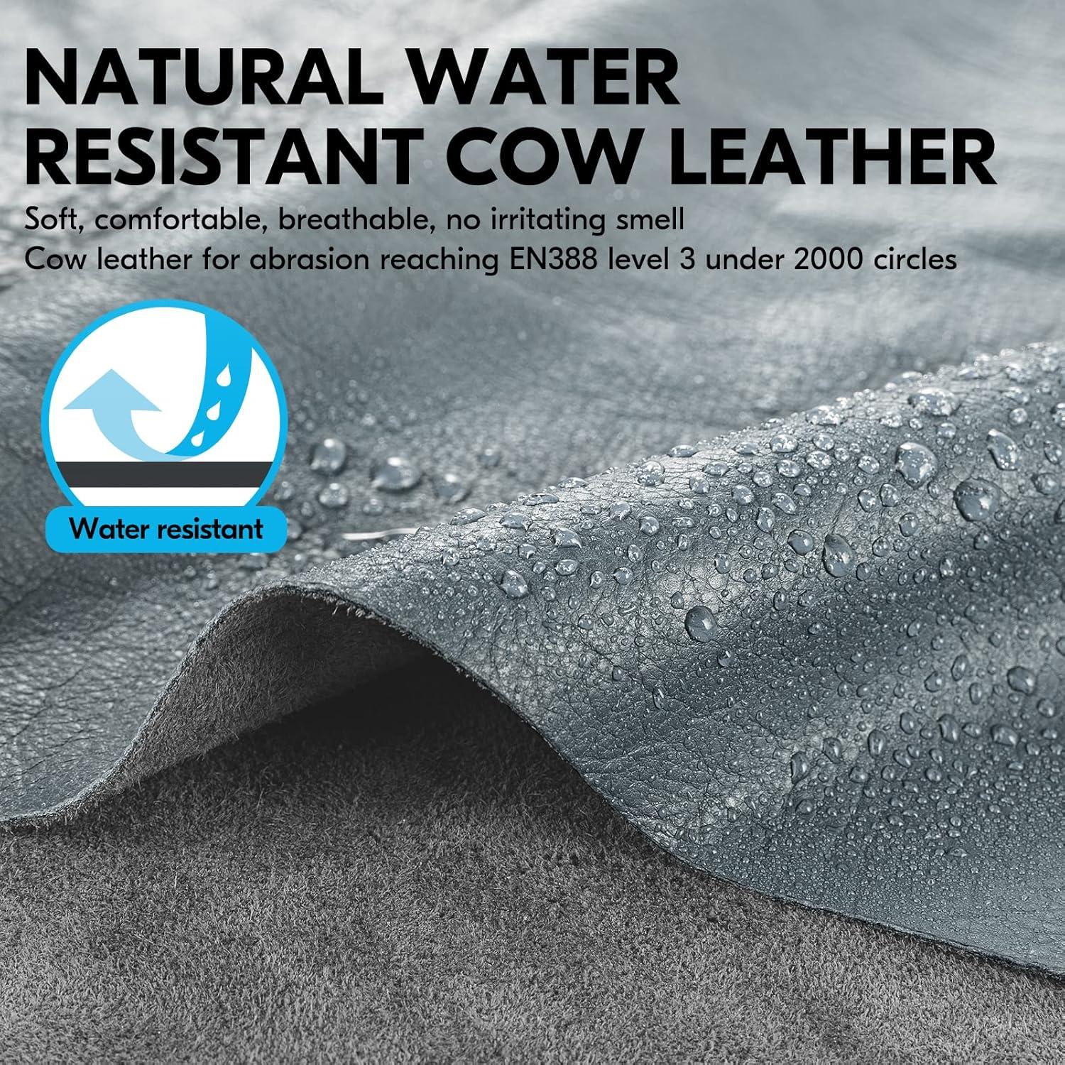 Guantes de Trabajo Vgo CA7722WR de Cuero Resistente al Agua