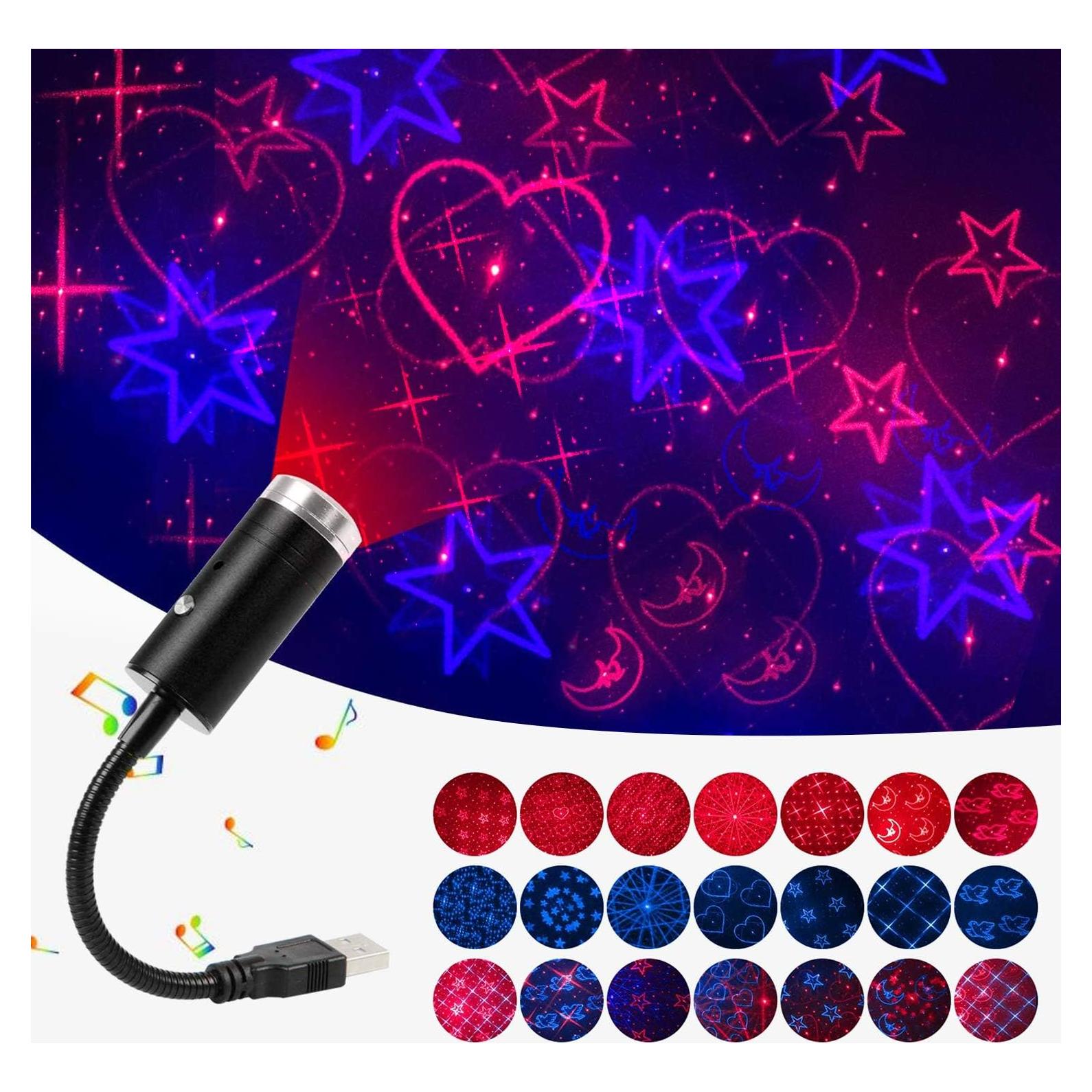 Proyector Luz Nocturna Aevdor Estrella 9 Modos 24 Efectos