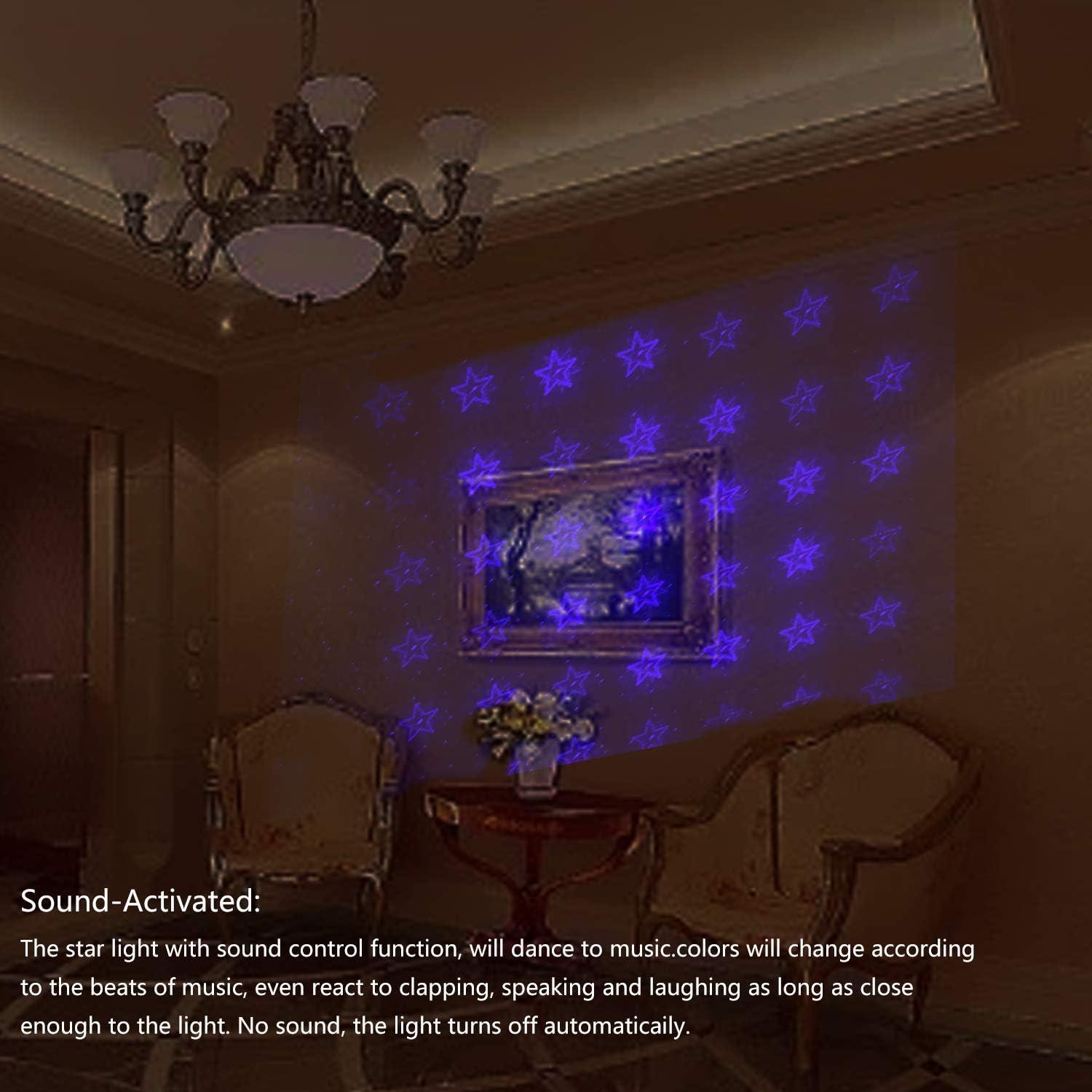 Proyector Luz Nocturna Aevdor Estrella 9 Modos 24 Efectos