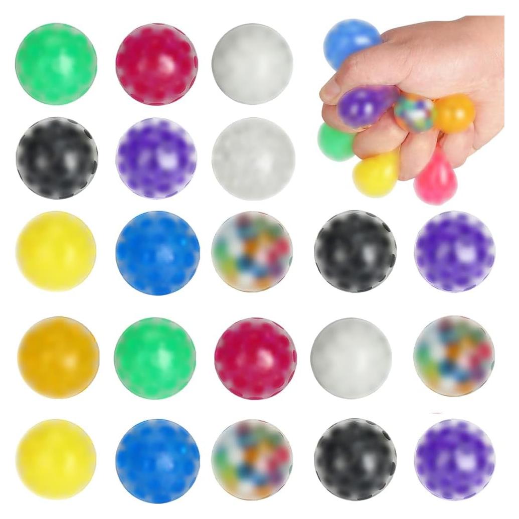 Paquete de 20 Mini Pelotas Antiestrés ZANSHU 3.3 cm Coloridas