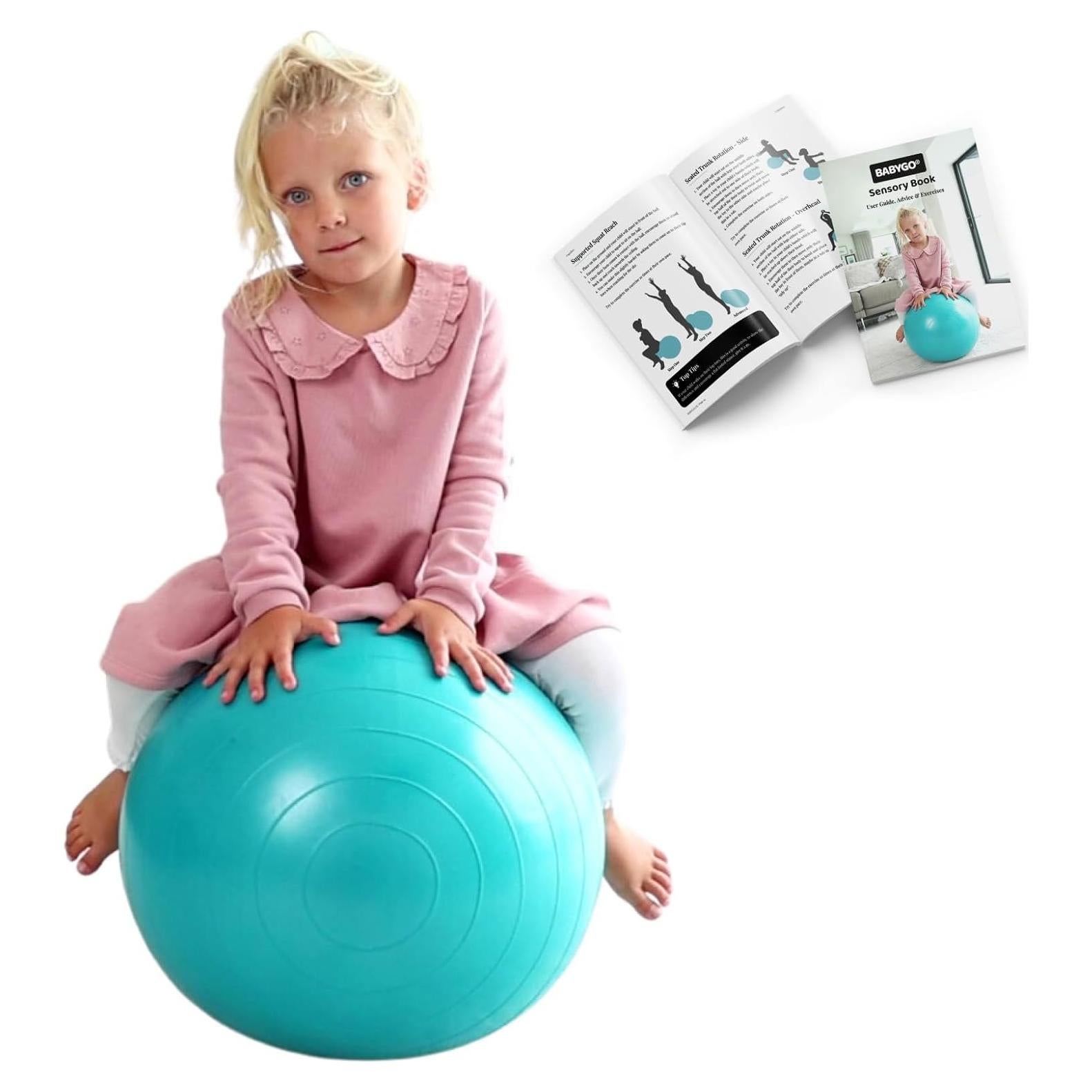 Bola de Ejercicio Sensorial BABYGO 45cm Azul para Niños