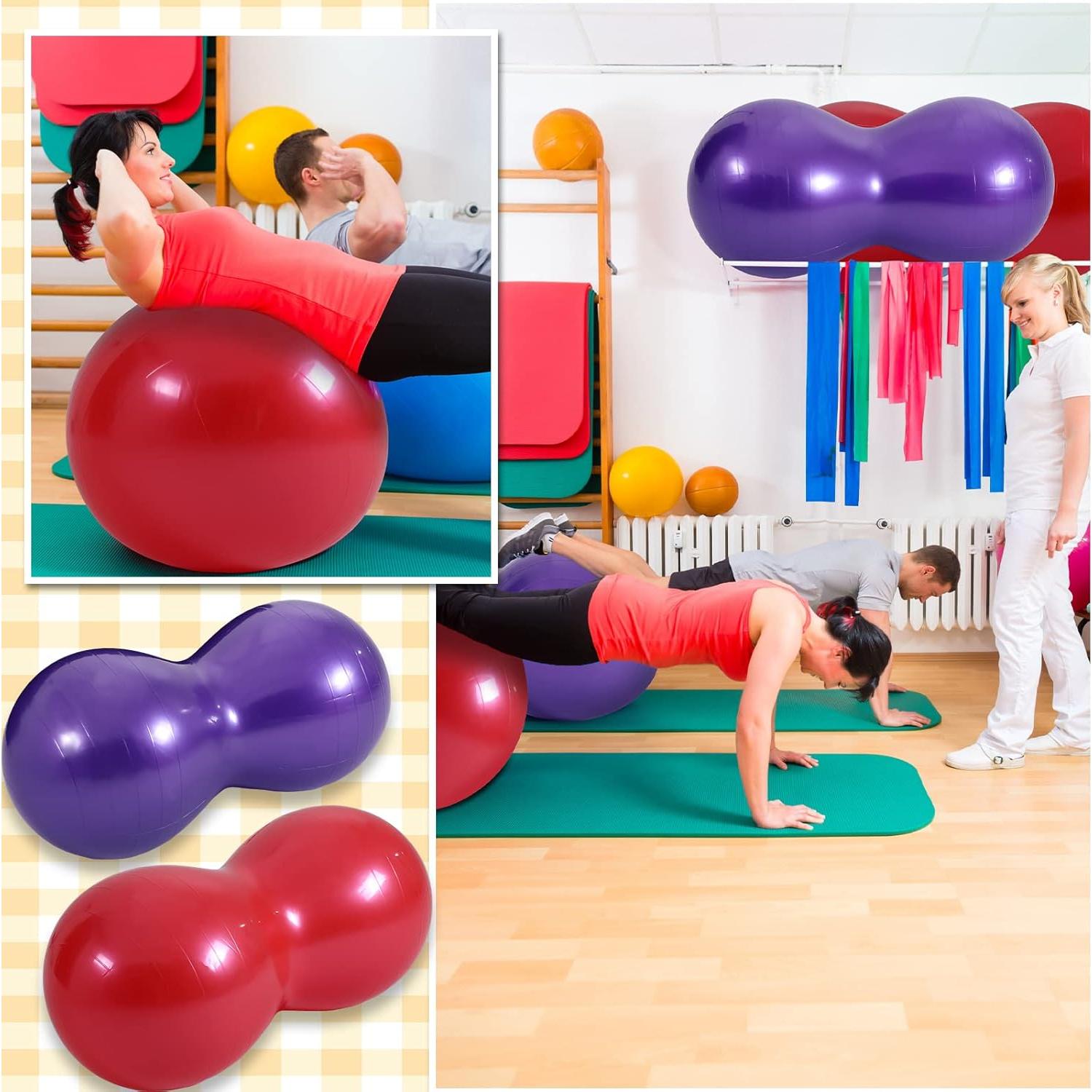 Outus 2 Pelotas de Cacahuate 90 x 45 cm para Ejercicio y Terapia