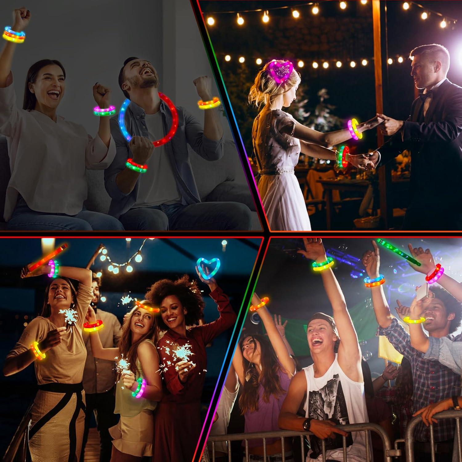 24 Palos Brillantes LED Siwarm para Fiestas y Halloween