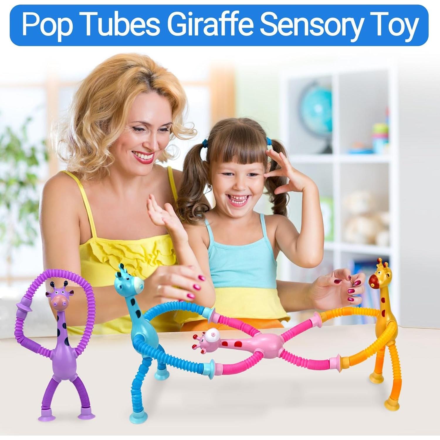 Juguetes Sensory Pop Jirafa COLEGRY - Paquete de 4 para Niños