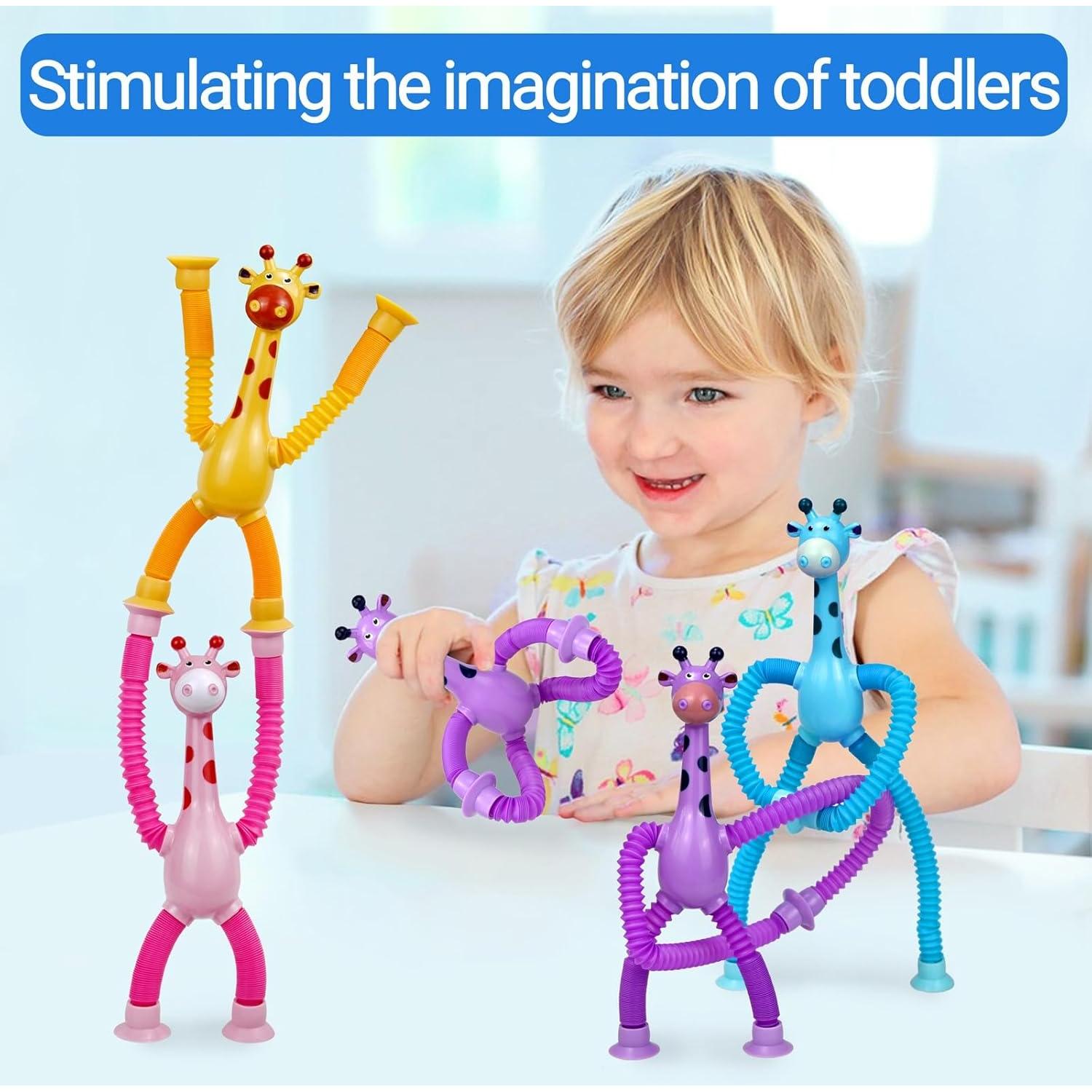 Juguetes Sensory Pop Jirafa COLEGRY - Paquete de 4 para Niños