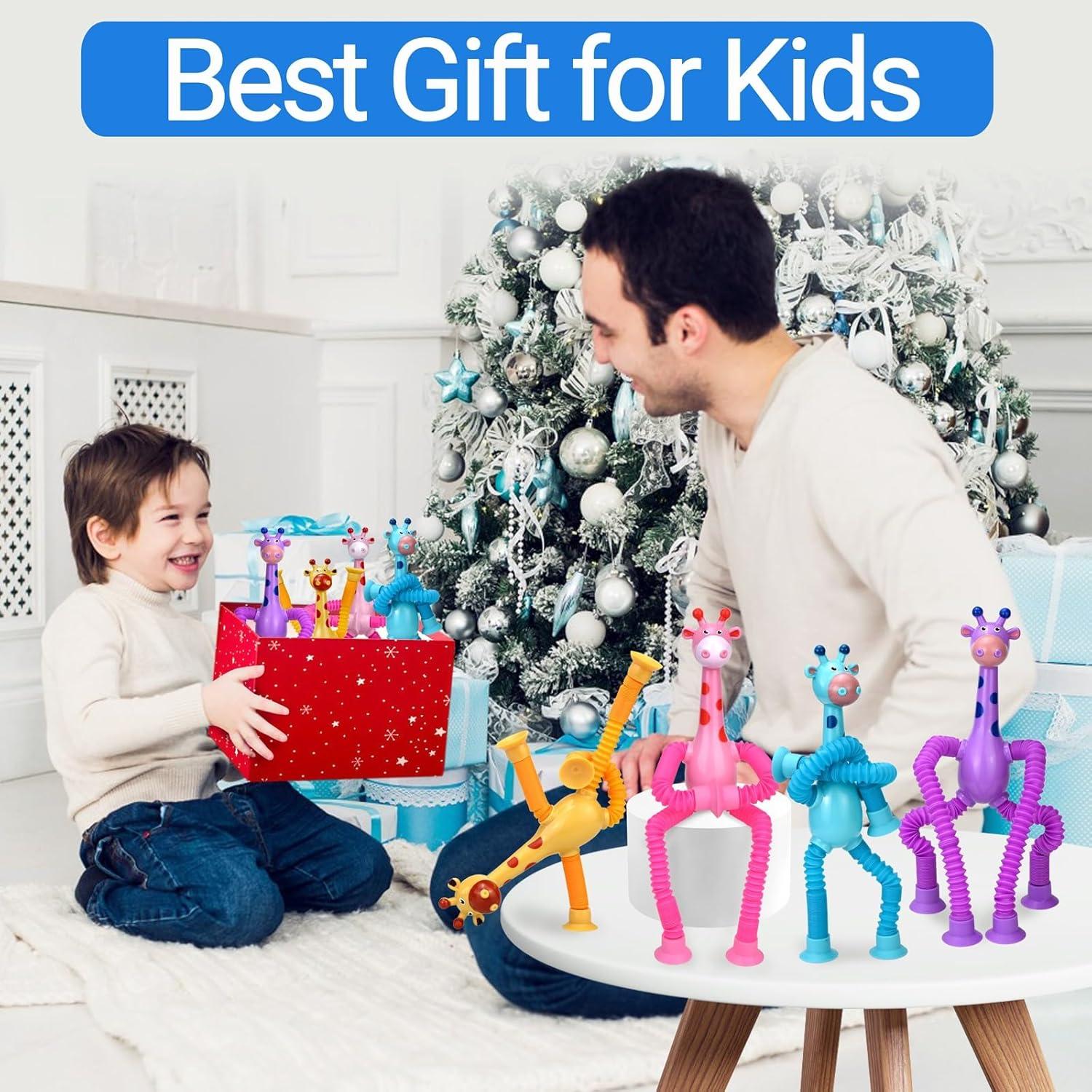 Juguetes Sensory Pop Jirafa COLEGRY - Paquete de 4 para Niños