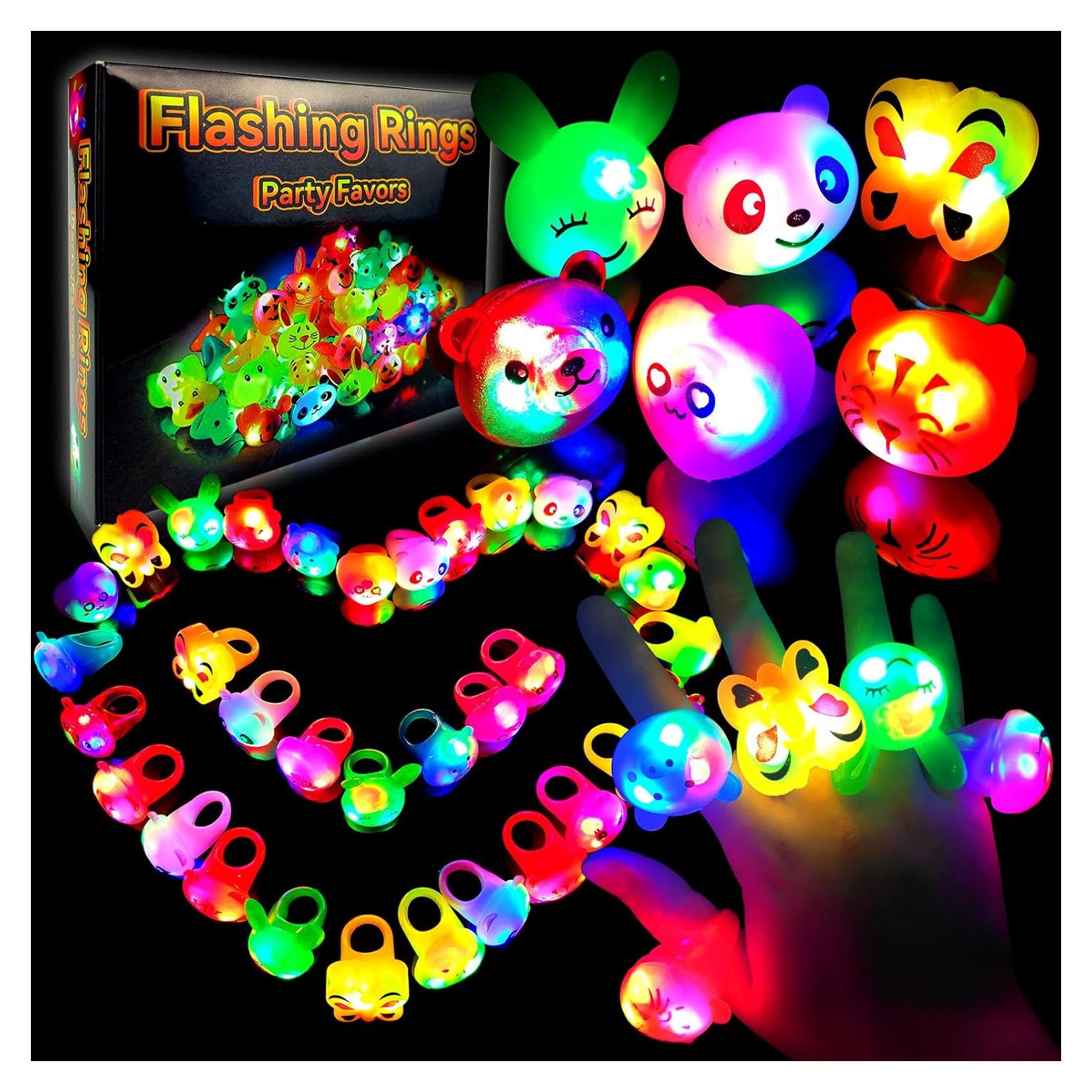 Anillos Luminosos Bumpy Wakestar - 24 Piezas para Fiesta