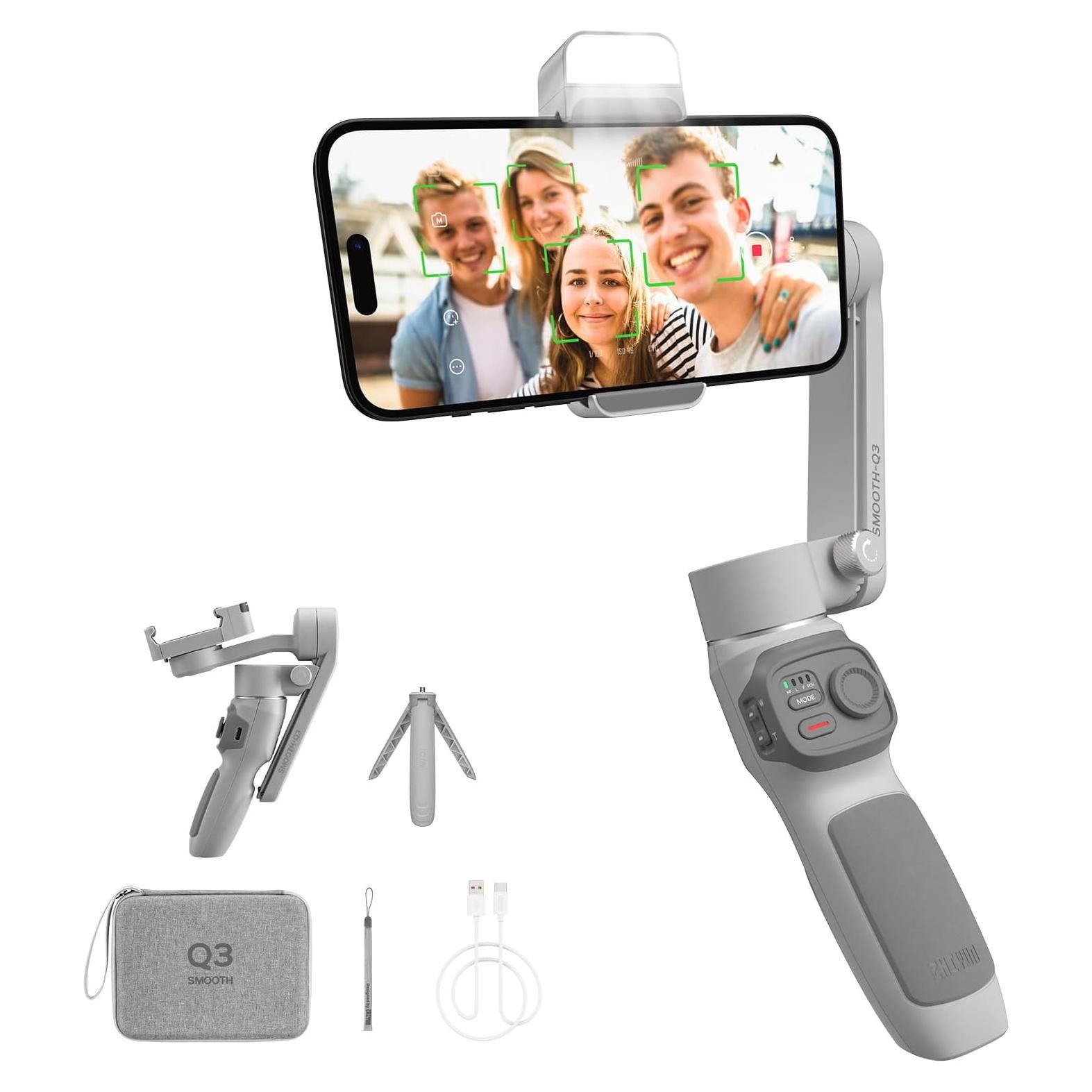 Estabilizador de teléfono Zhiyun Smooth Q3 Combo con luz