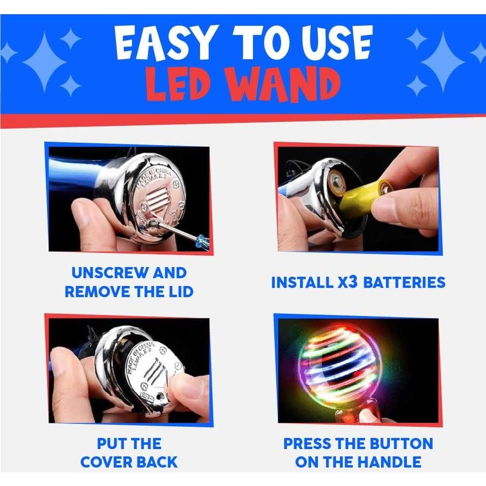 Varita Mágica Iluminada Toysery LED para Niños 20 cm