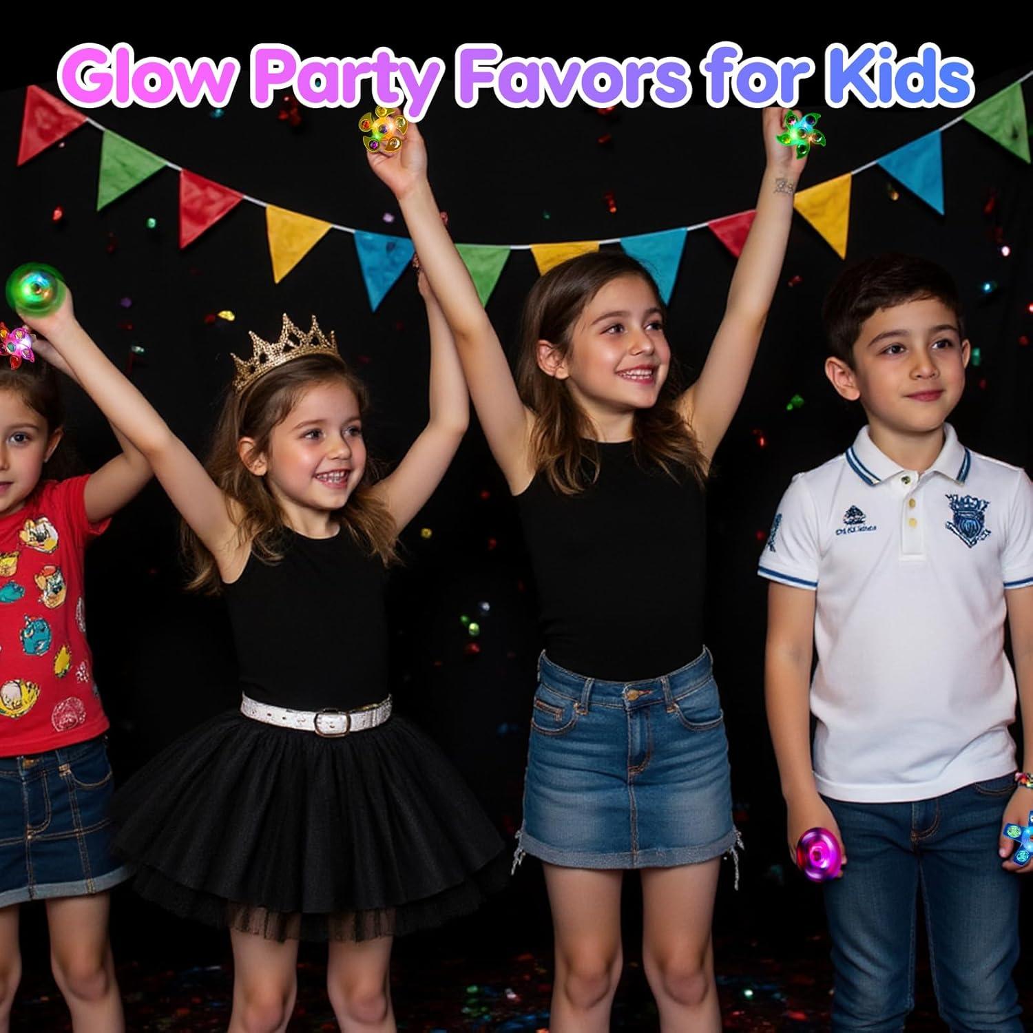 24 Anillos Giratorios LED Iluminados Thremhoo para Niños