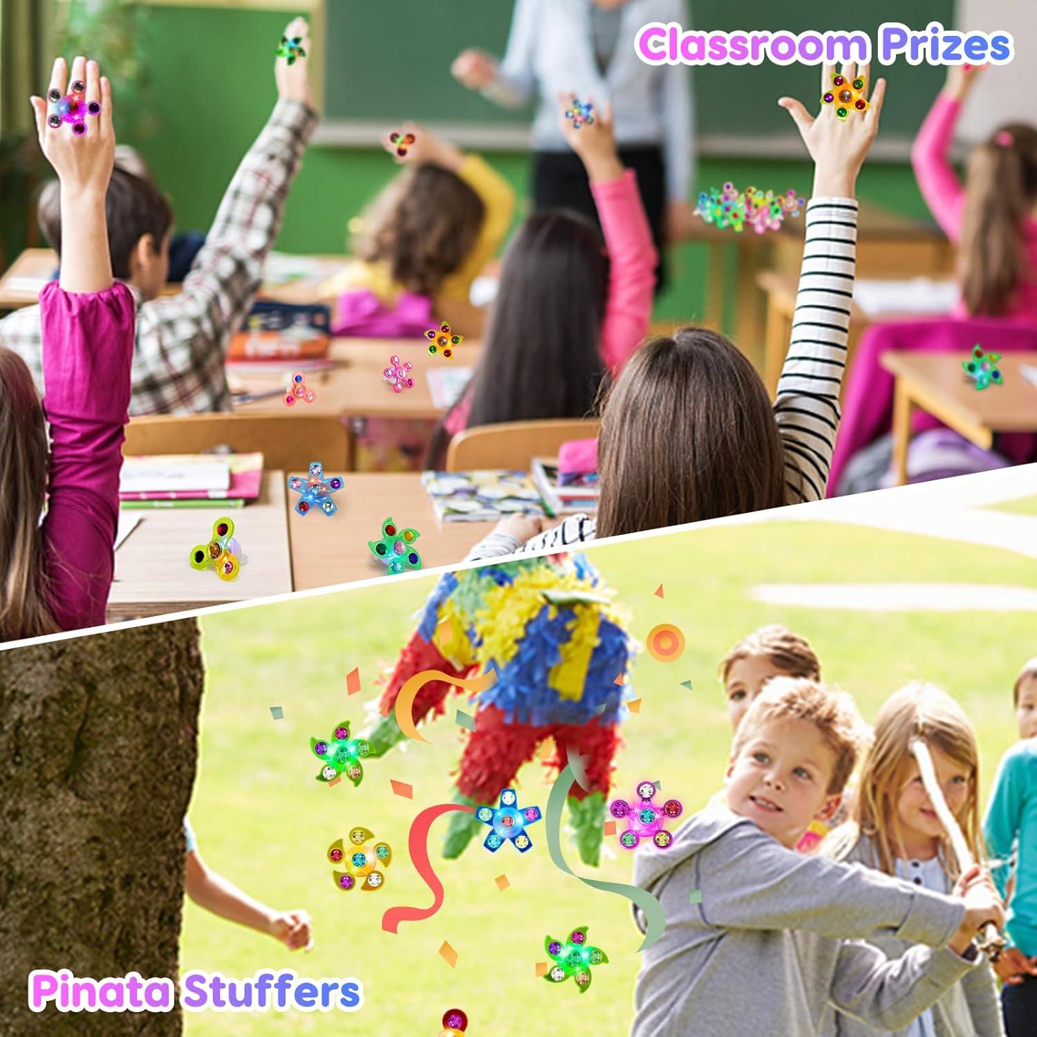 24 Anillos Giratorios LED Iluminados Thremhoo para Niños