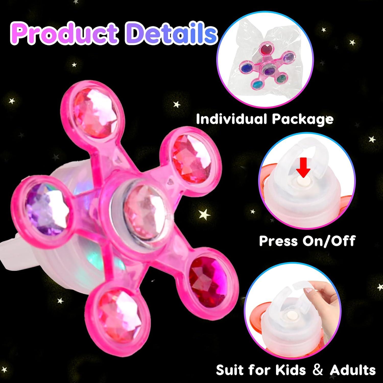 24 Anillos Giratorios LED Iluminados Thremhoo para Niños