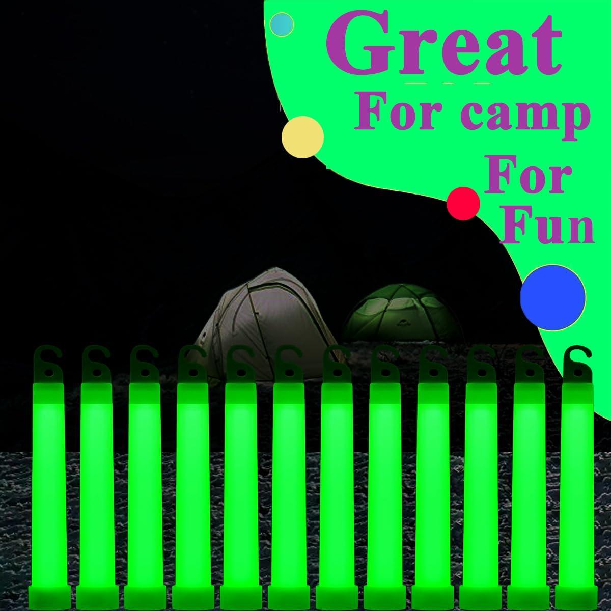 22 Palos de Luz Verde Brillantes GLOW YGB - 12 Horas de Duración