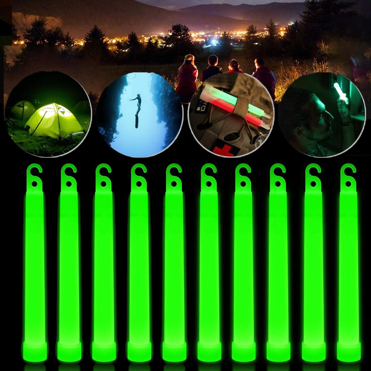 22 Palos de Luz Verde Brillantes GLOW YGB - 12 Horas de Duración