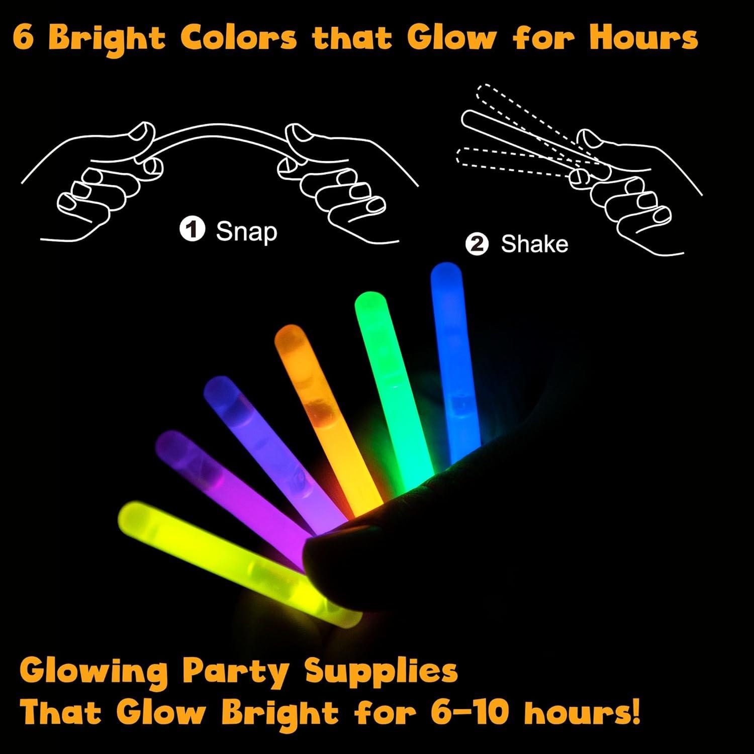 Palitos Brillantes Mini POPGIFTU 120 Pcs 5cm 6 Colores