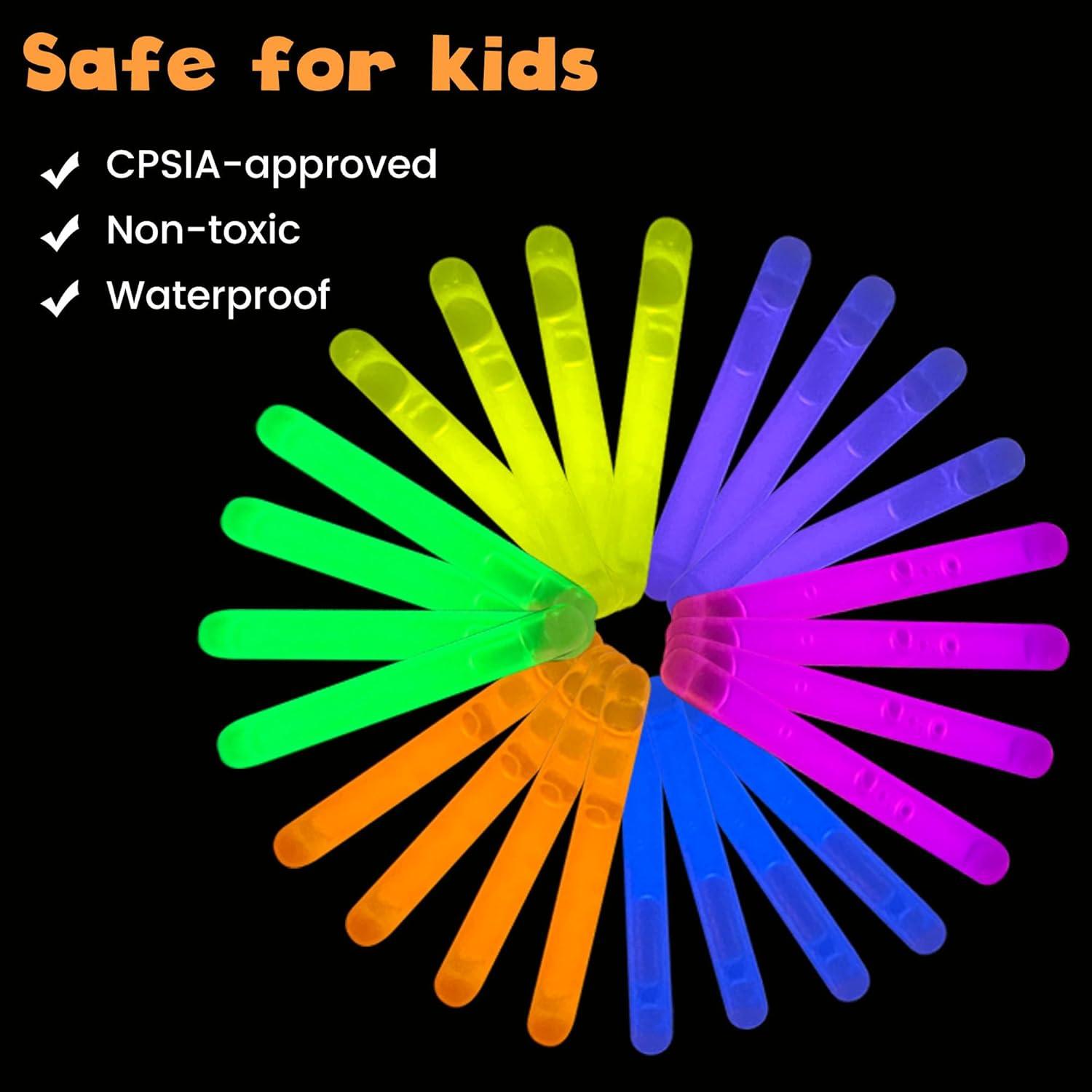 Palitos Brillantes Mini POPGIFTU 120 Pcs 5cm 6 Colores