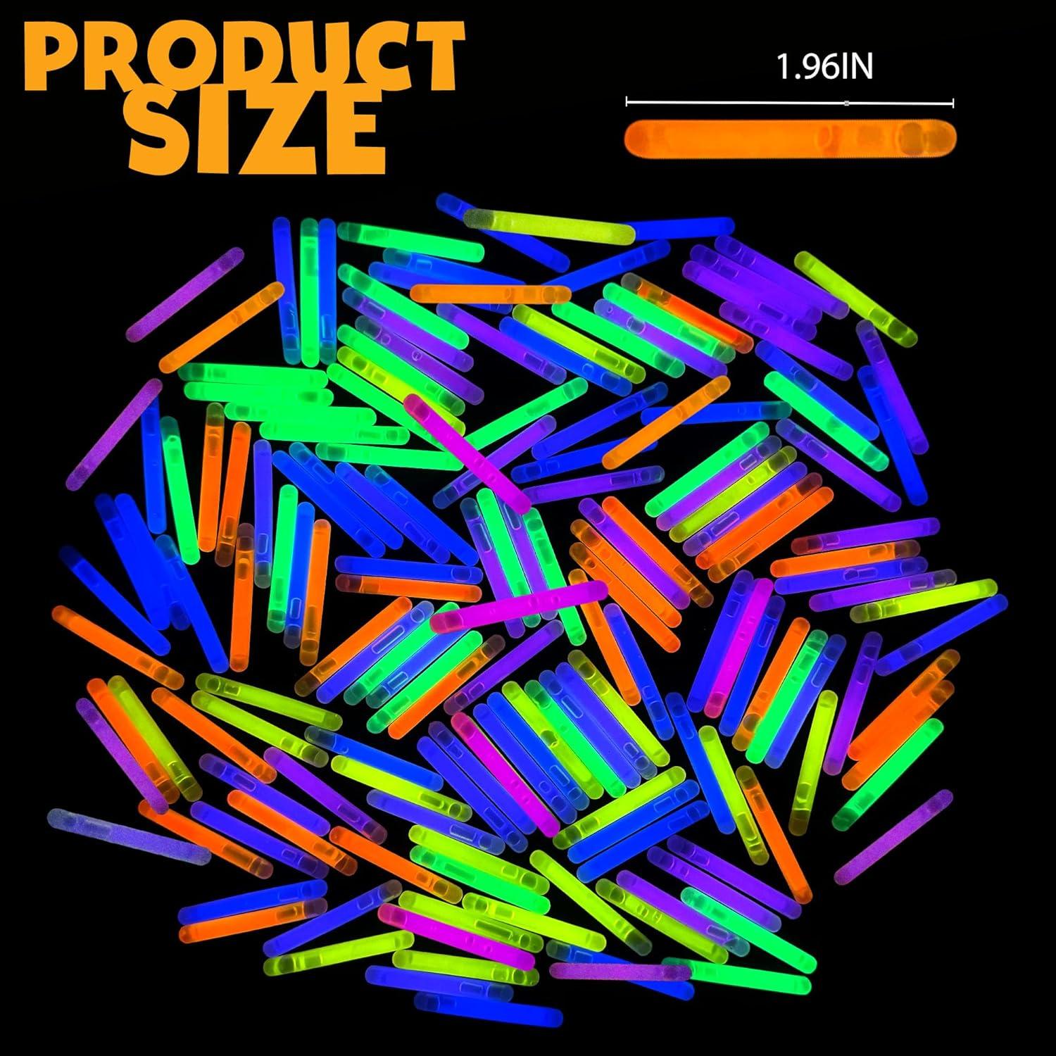 Palitos Brillantes Mini POPGIFTU 120 Pcs 5cm 6 Colores