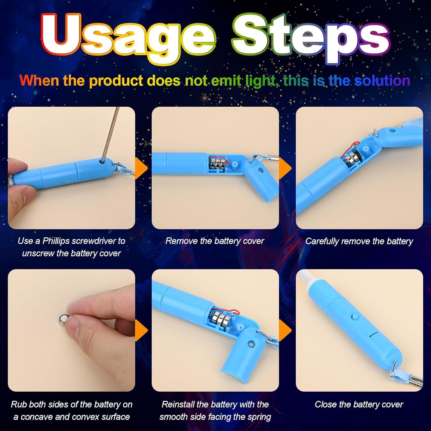 72 Varitas de Fibra Óptica LED VAIPI para Fiestas y Bodas