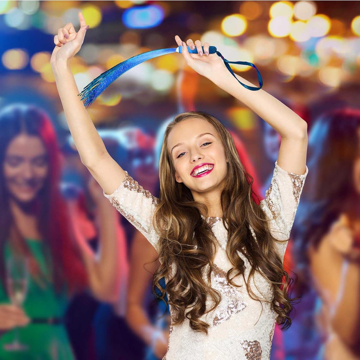 Varitas LED de Fibra Brillante Zhanmai 24 Piezas Azul