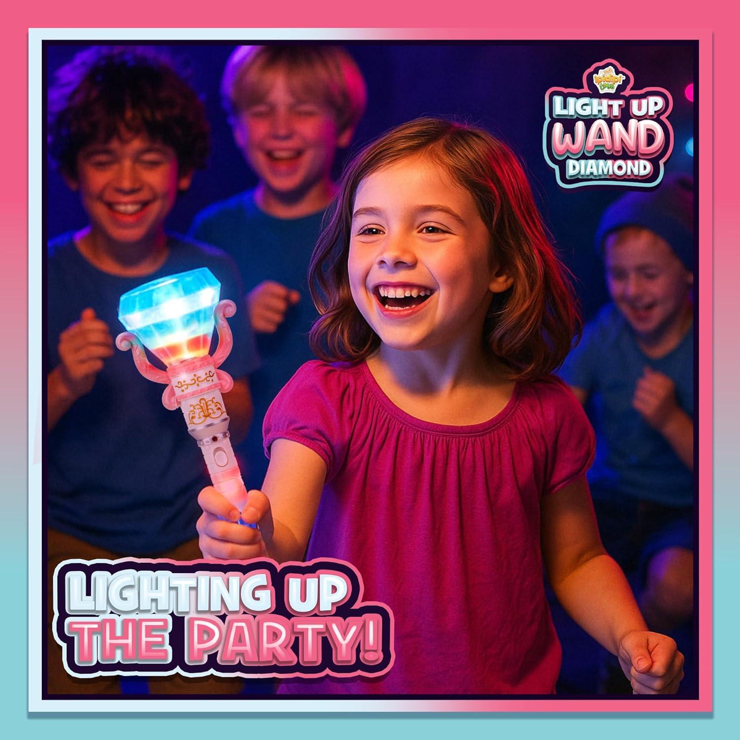 Varita Diamante Giratoria Iluminada Ipidipi Toys 34cm