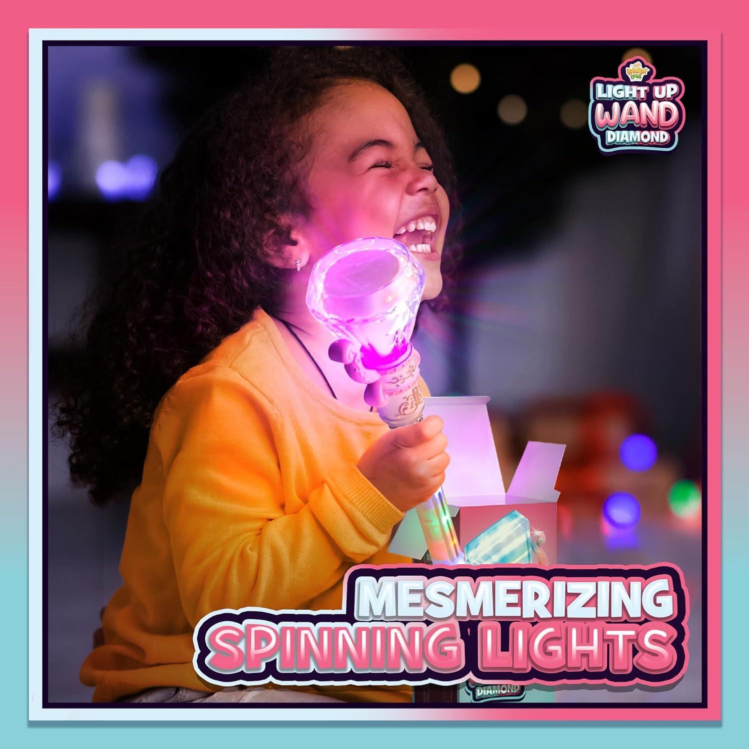 Varita Diamante Giratoria Iluminada Ipidipi Toys 34cm