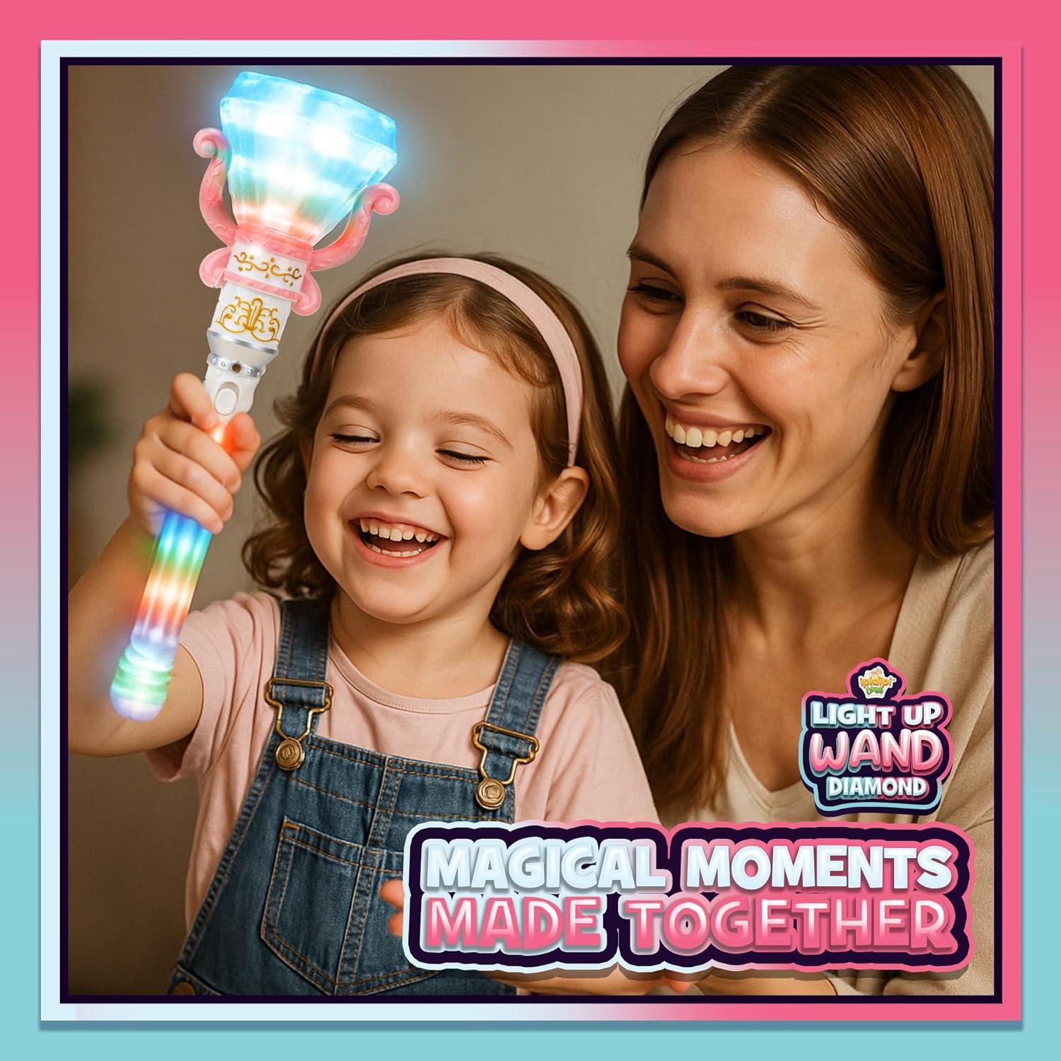 Varita Diamante Giratoria Iluminada Ipidipi Toys 34cm