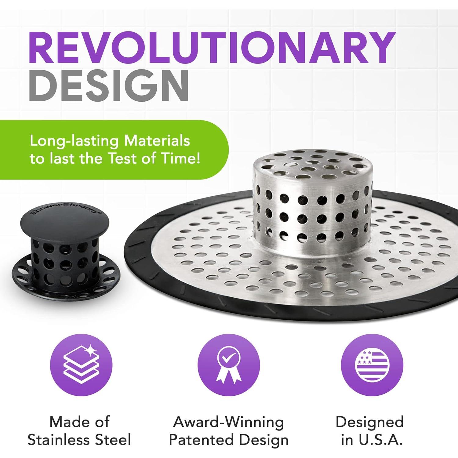 Captador de Cabello ShowerShroom Ultra Acero Inoxidable