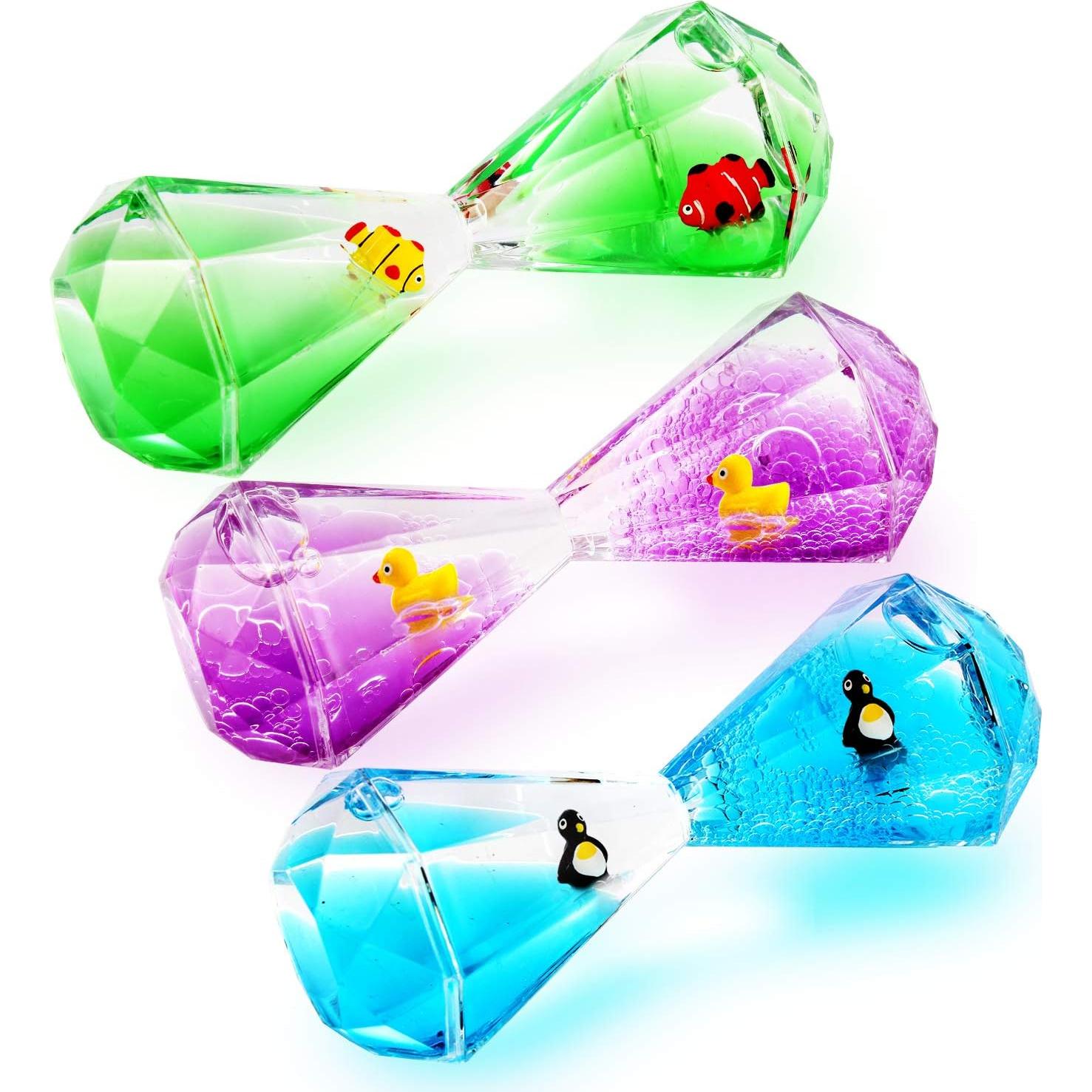 Temporizador Líquido Antiestrés YUE Motion 11.18 cm con Juguete