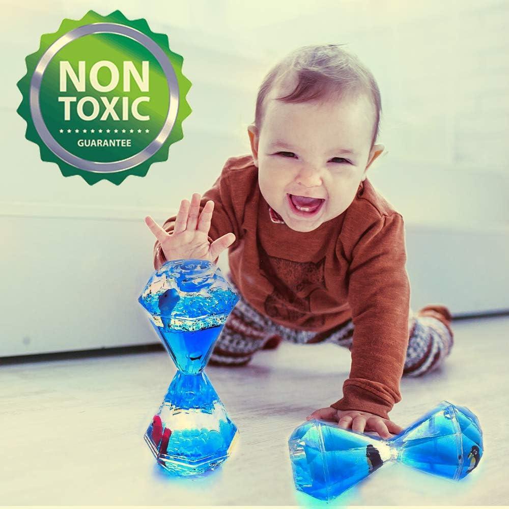 Temporizador Líquido Antiestrés YUE Motion 11.18 cm con Juguete