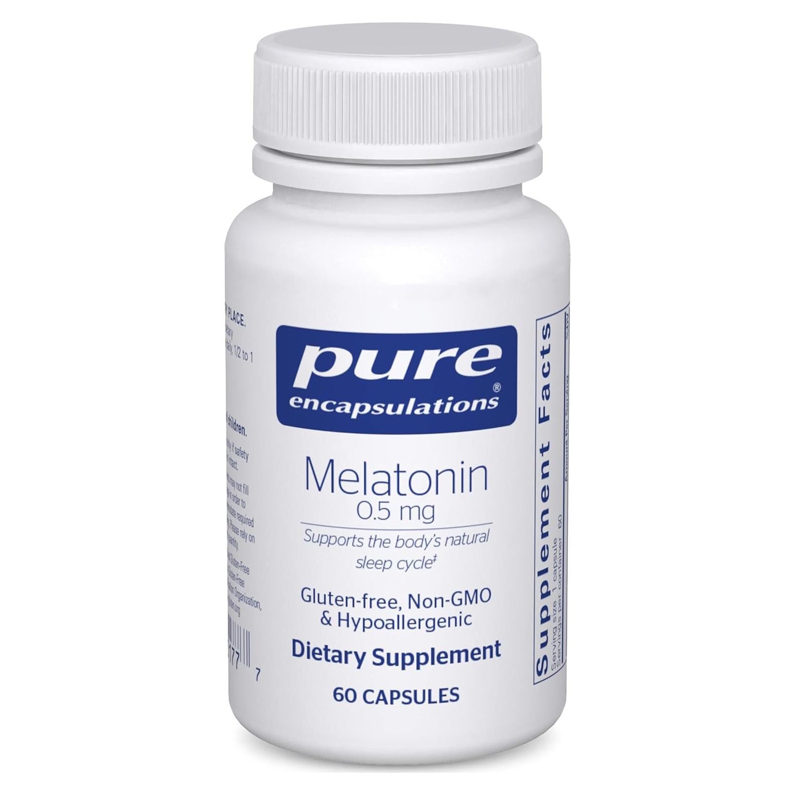 Melatonina 0.5 mg Pure Encapsulations - 60 Cápsulas Veganas