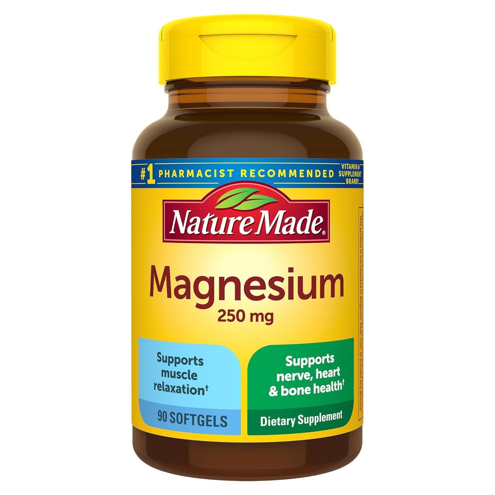 Nature Made Magnesio 250 mg - 90 Gelatinas Blandas Suplemento