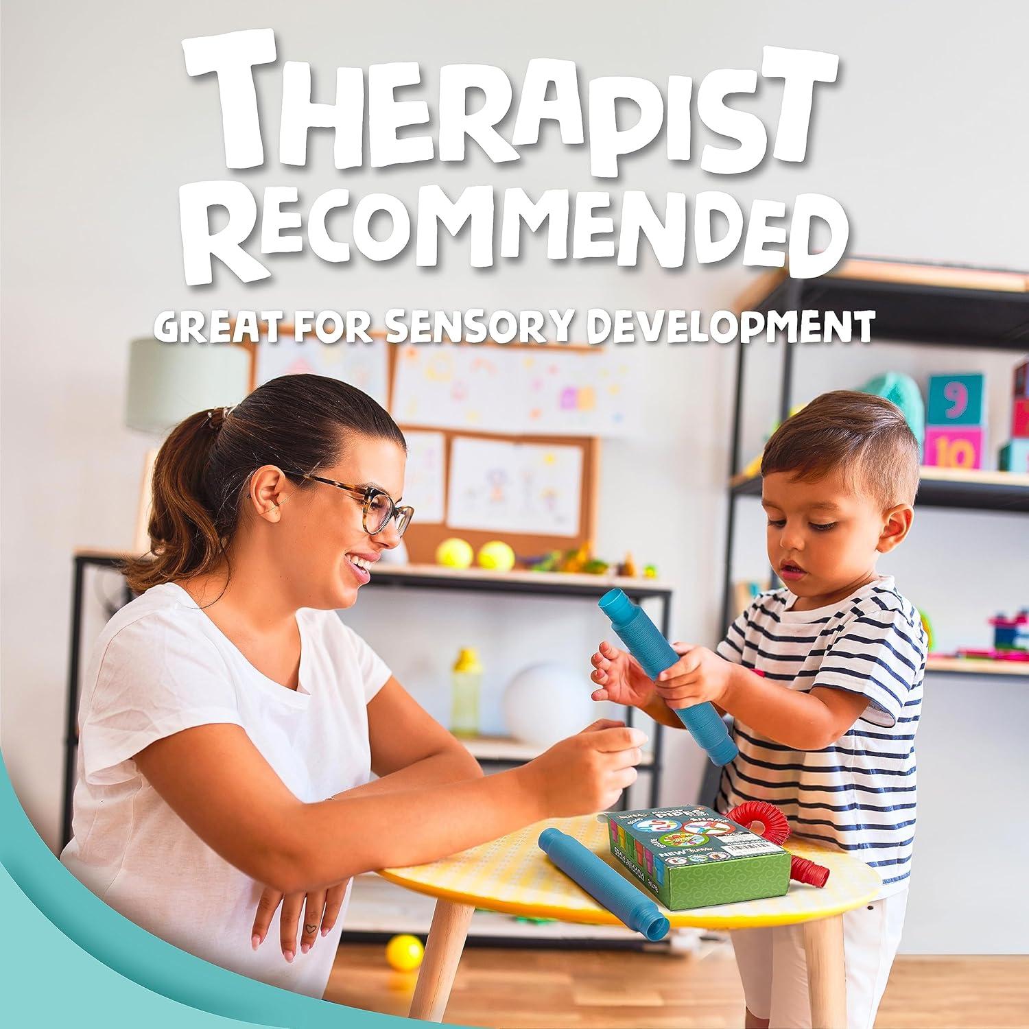 BUNMO Tubos Pop Grandes - Juguetes Sensoriales 4 Piezas 3+