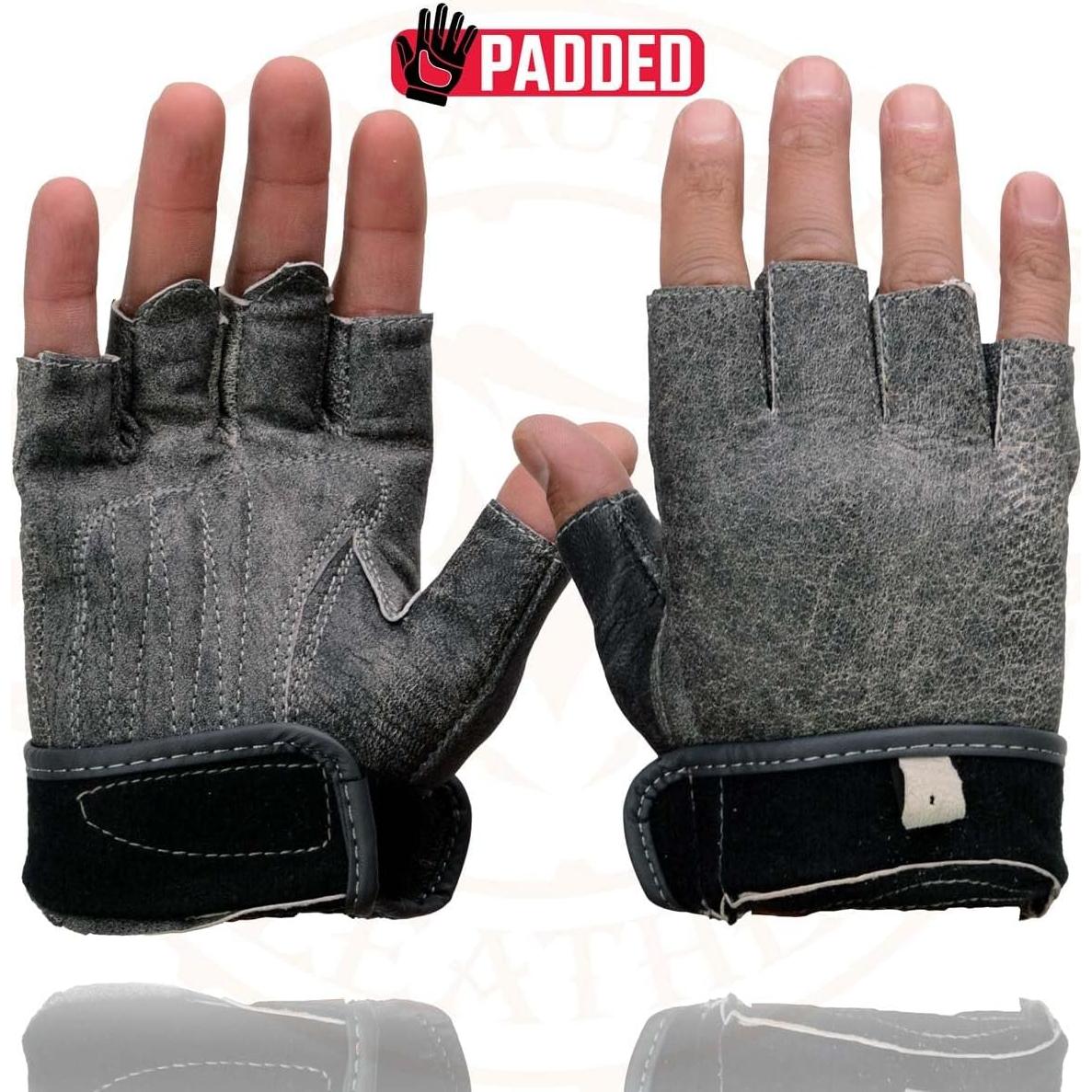 Guantes de moto Milwaukee Leather sin dedos para mujer XL