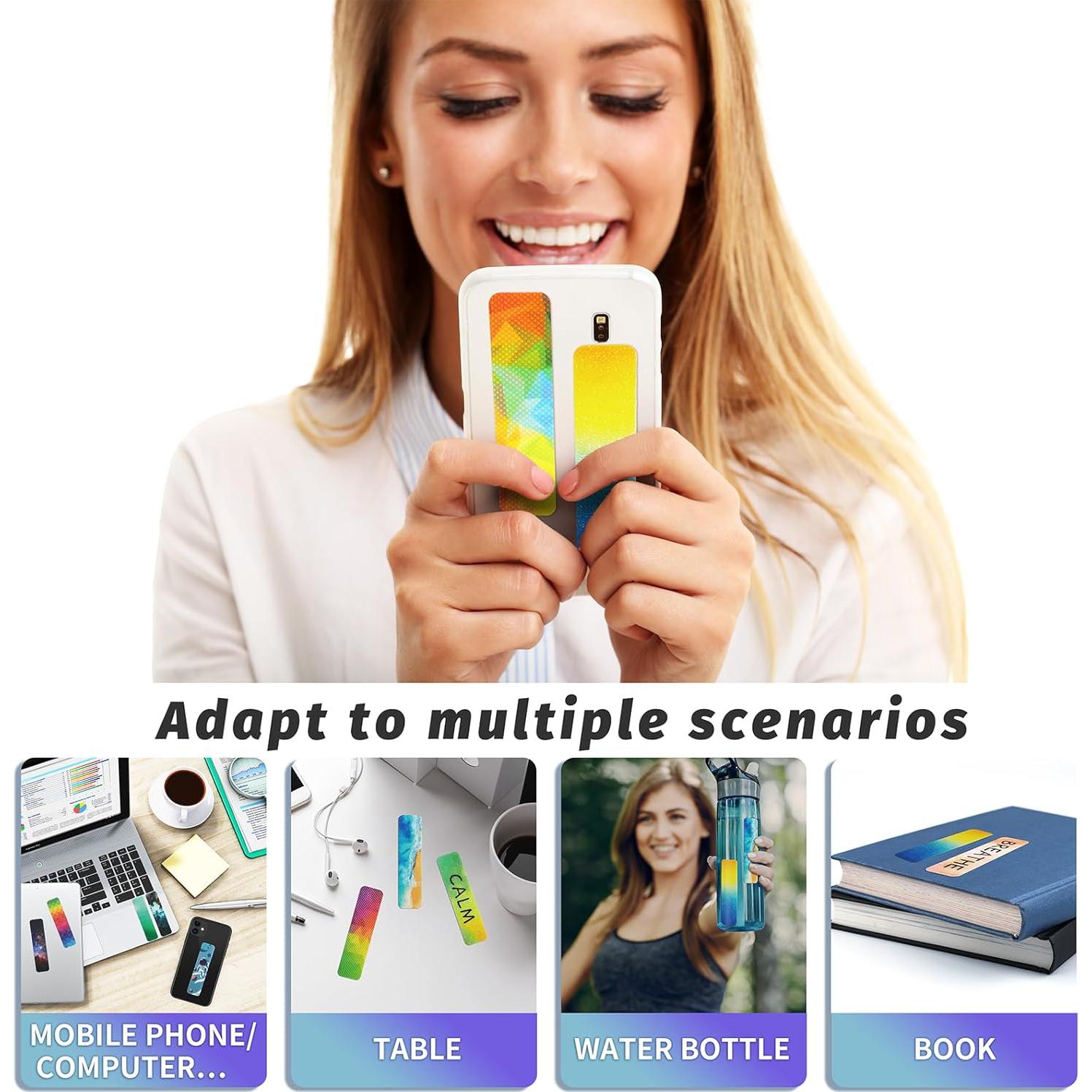 48 Etiquetas Sensoriales TOEMUR - Alivio de Ansiedad Multicolor