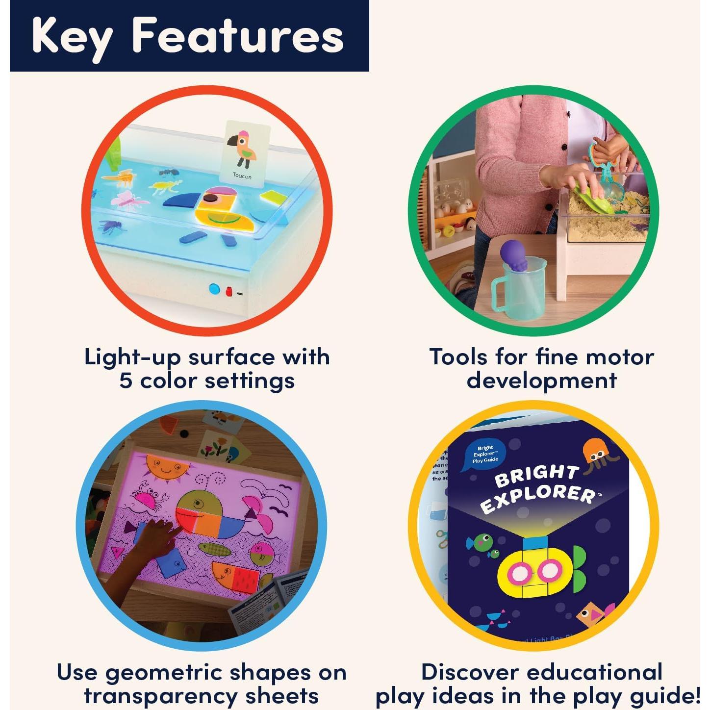 Caja de Luz Trazar Battat Educación 79 Piezas Sensorial