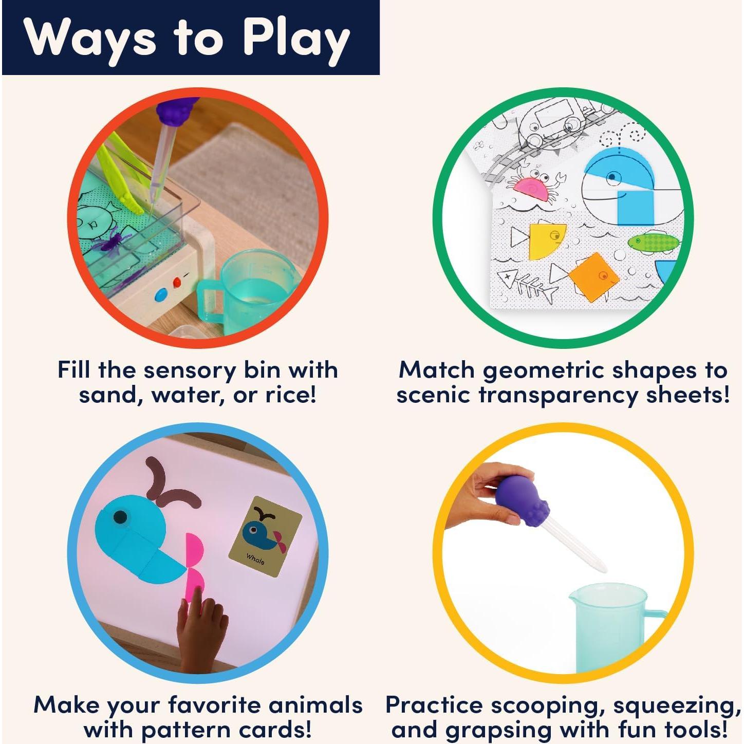 Caja de Luz Trazar Battat Educación 79 Piezas Sensorial