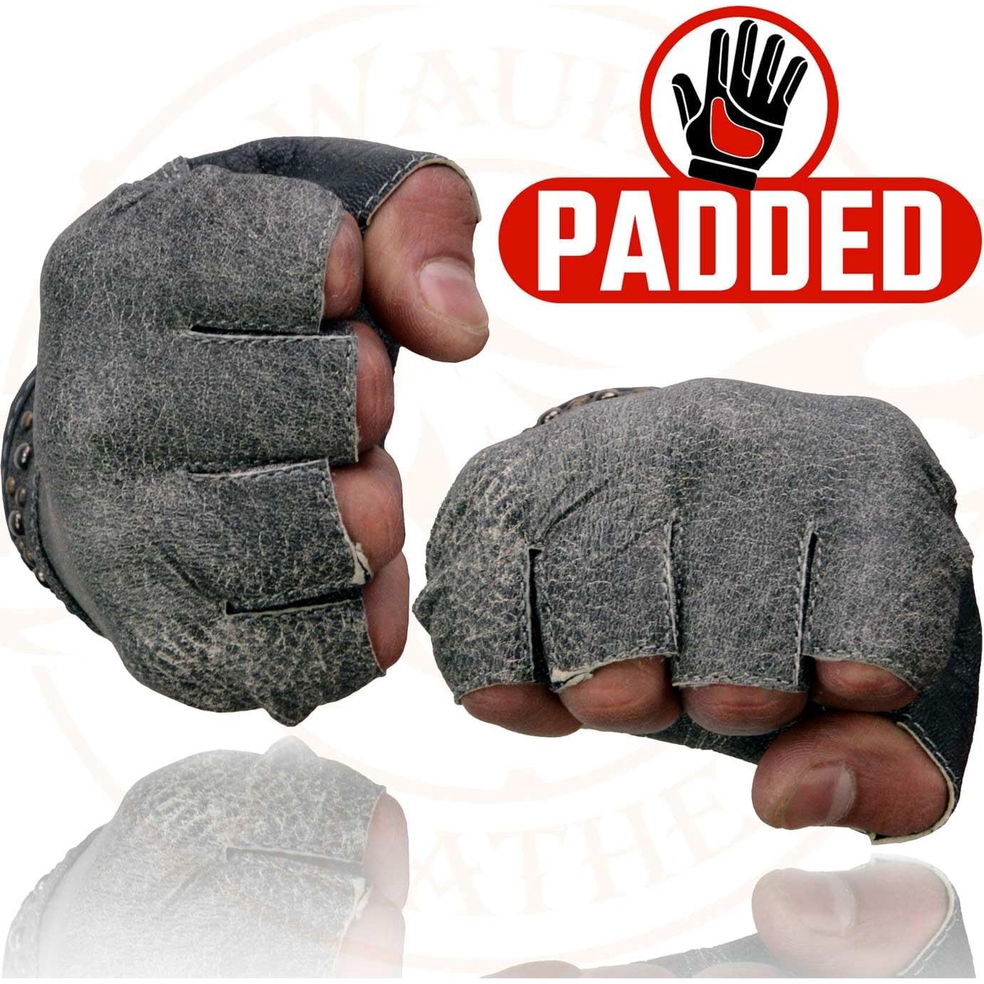 Guantes de moto Milwaukee Leather sin dedos 2X gris