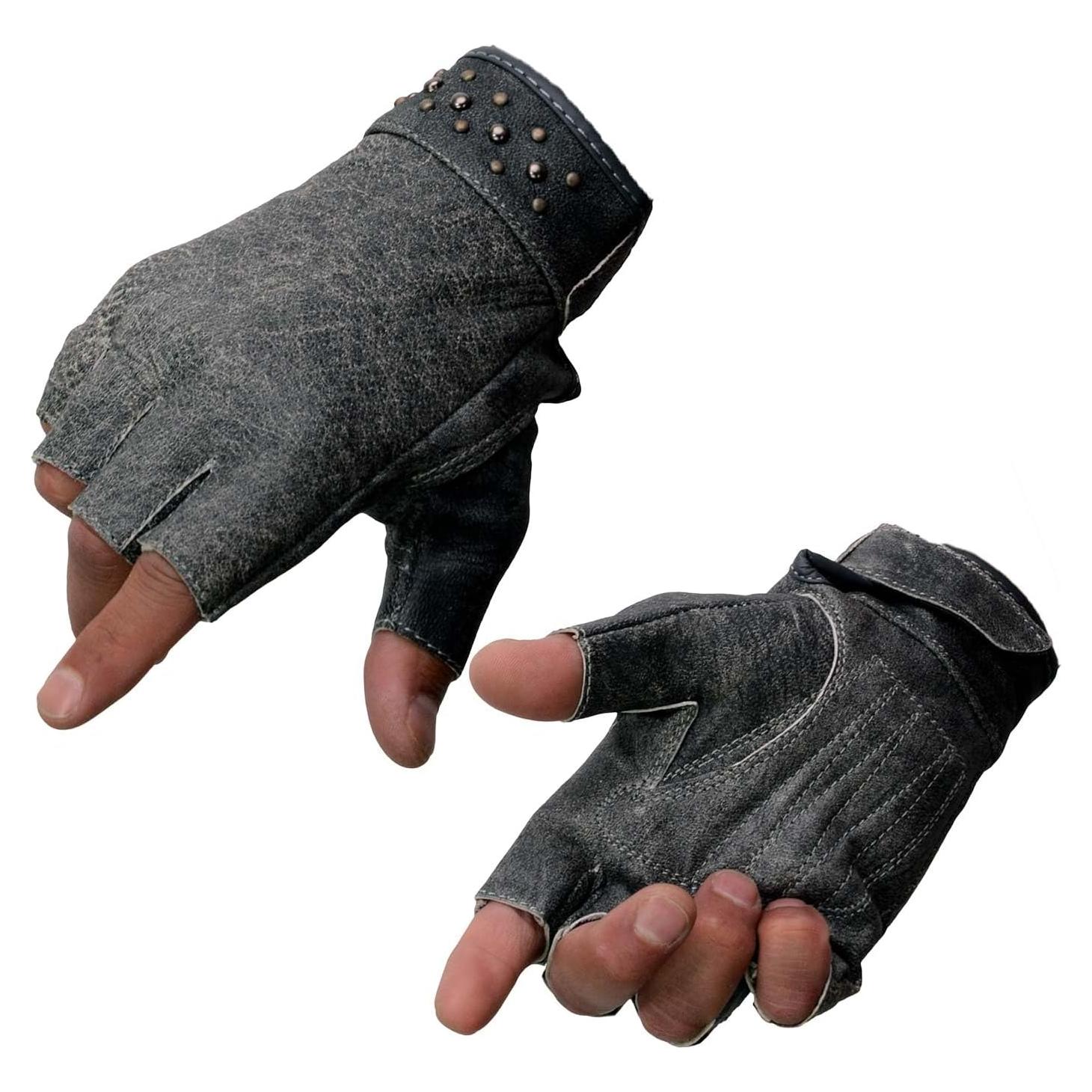 Guantes de moto Milwaukee Leather MG7761 sin dedos - Grande